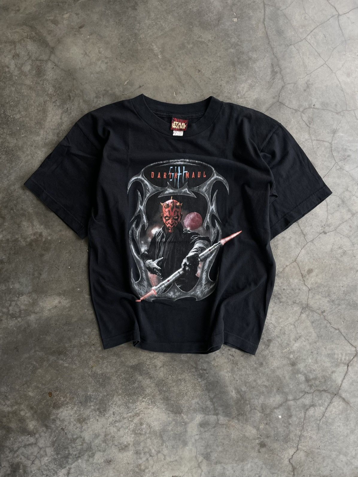 Star Wars VTG 90s Darth Maul Star Wars Boxy Cut (RARE!) Size US XL / EU 56 / 4 - 7 Thumbnail