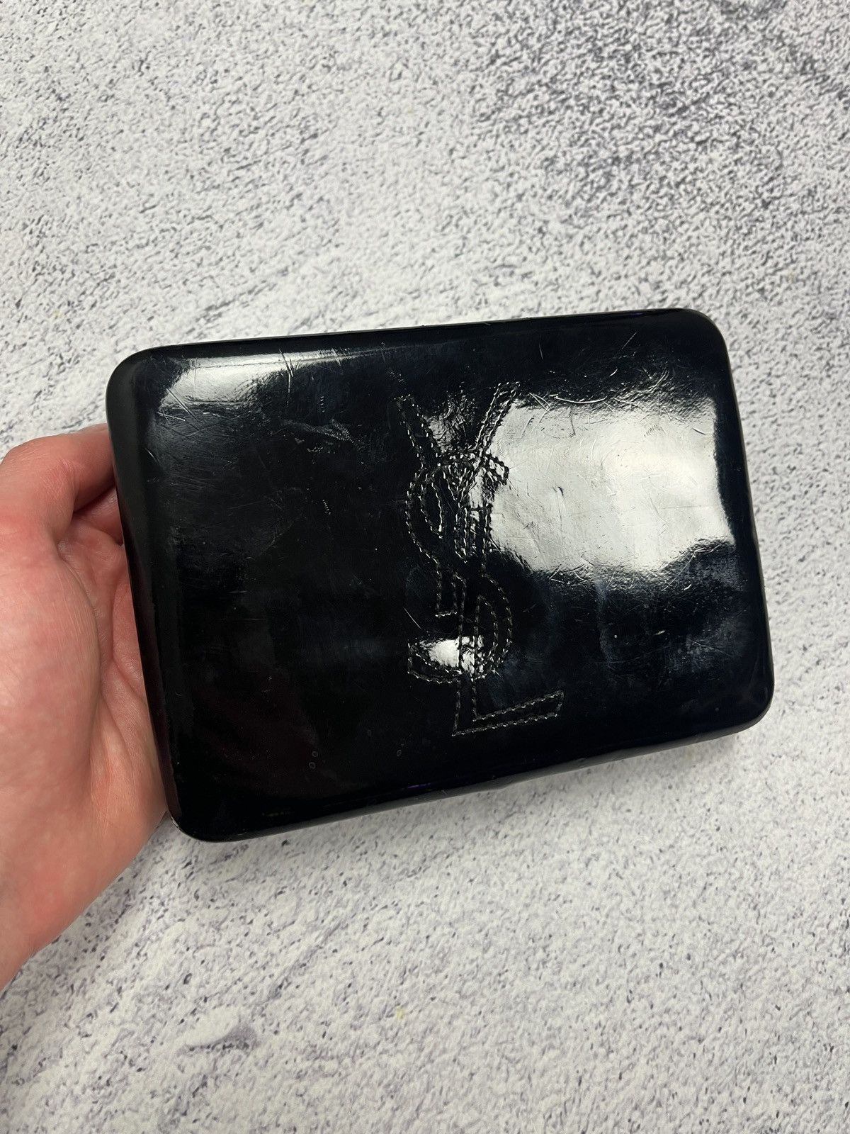 Vintage Vintage Yves Saint Laurent Clutch Bag Patent Leather Case Size ONE SIZE - 2 Thumbnail