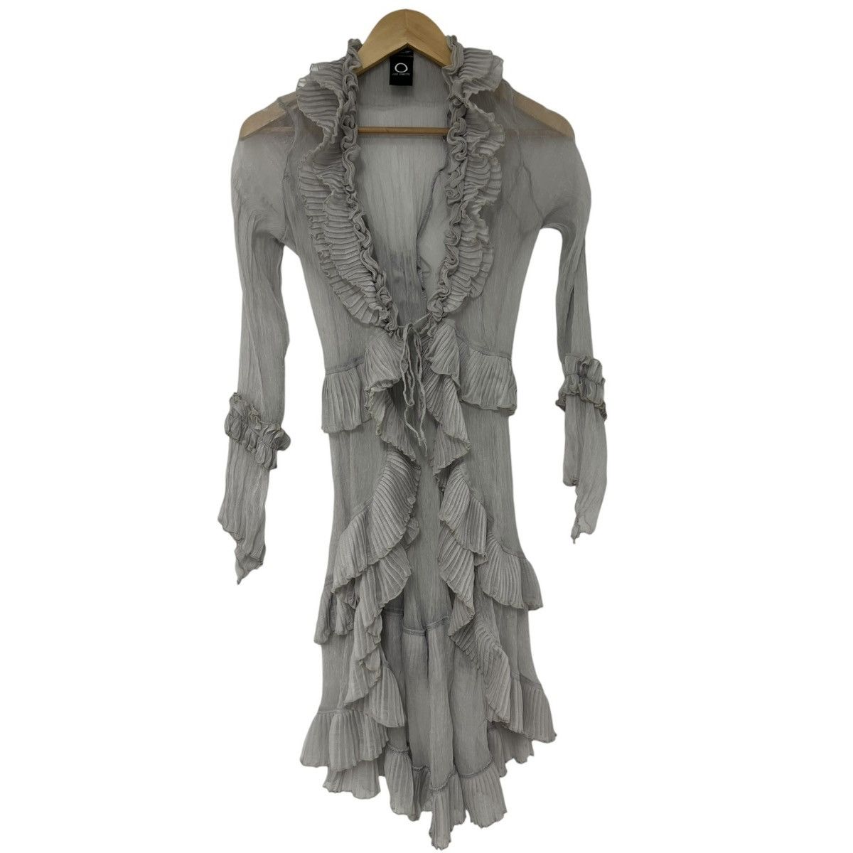 Japanese Brand Ozz croce ruffle blouse shirt Size S / US 4 / IT 40 - 1 Thumbnail