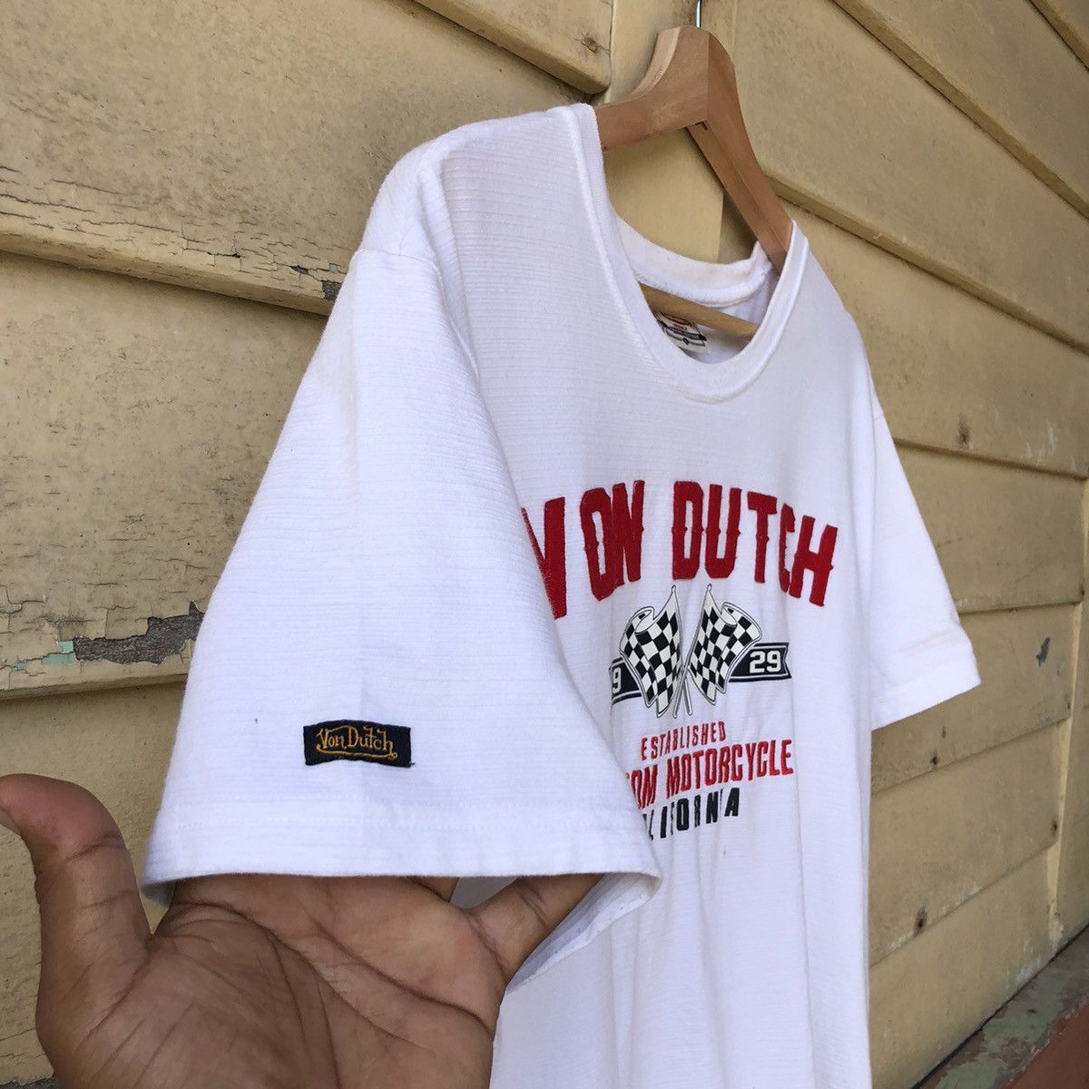 Von Dutch Vintage y2k Von Dutch Kustom Motorcycle Tshirt Size US XL / EU 56 / 4 - 3 Thumbnail