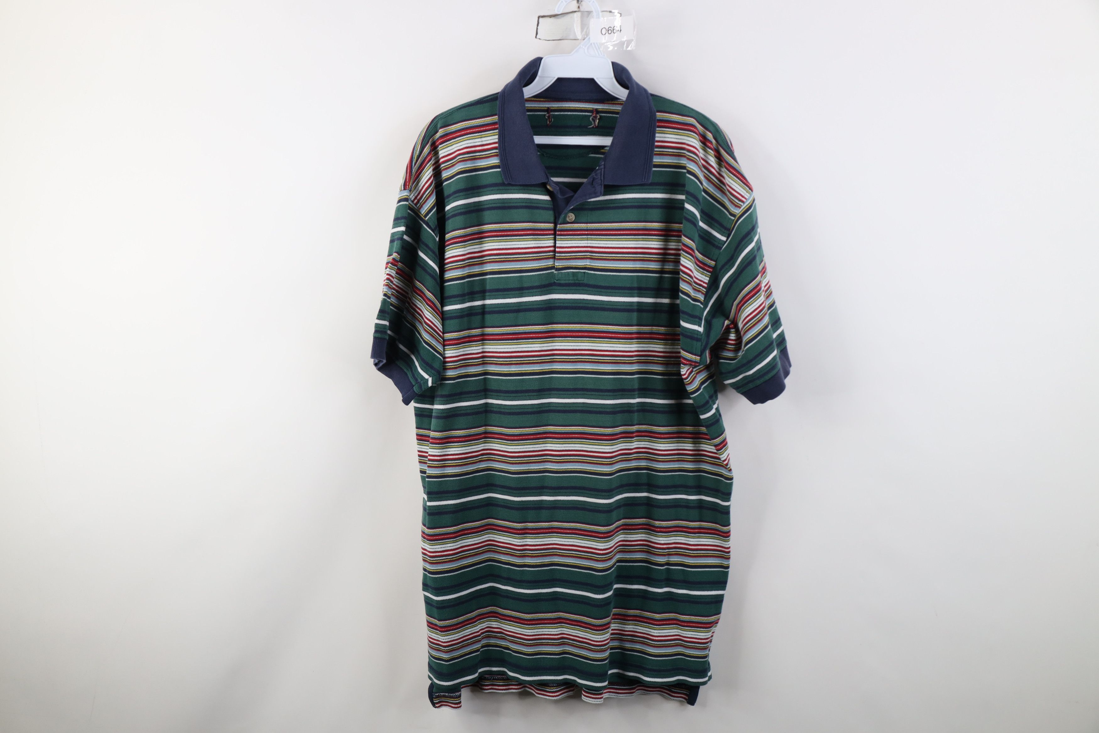 Vintage Vintage 90s Streetwear Striped Knit Collared Golf Polo Shirt Size US XL / EU 56 / 4 - 1 Thumbnail