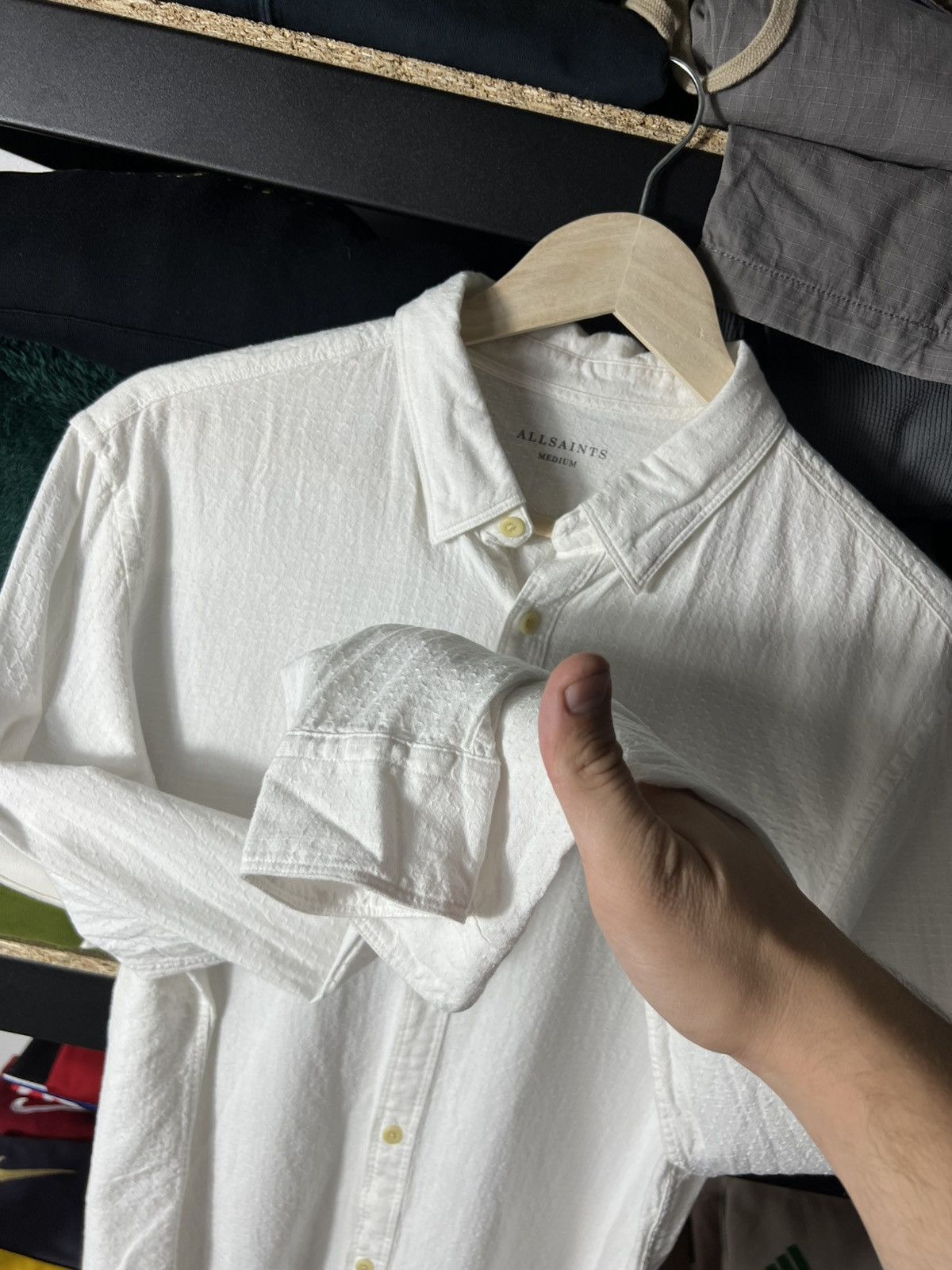 Allsaints 💎 Luxury ALLSAINT White shirt button up Size M Long sleeve Size US M / EU 48-50 / 2 - 4 Thumbnail