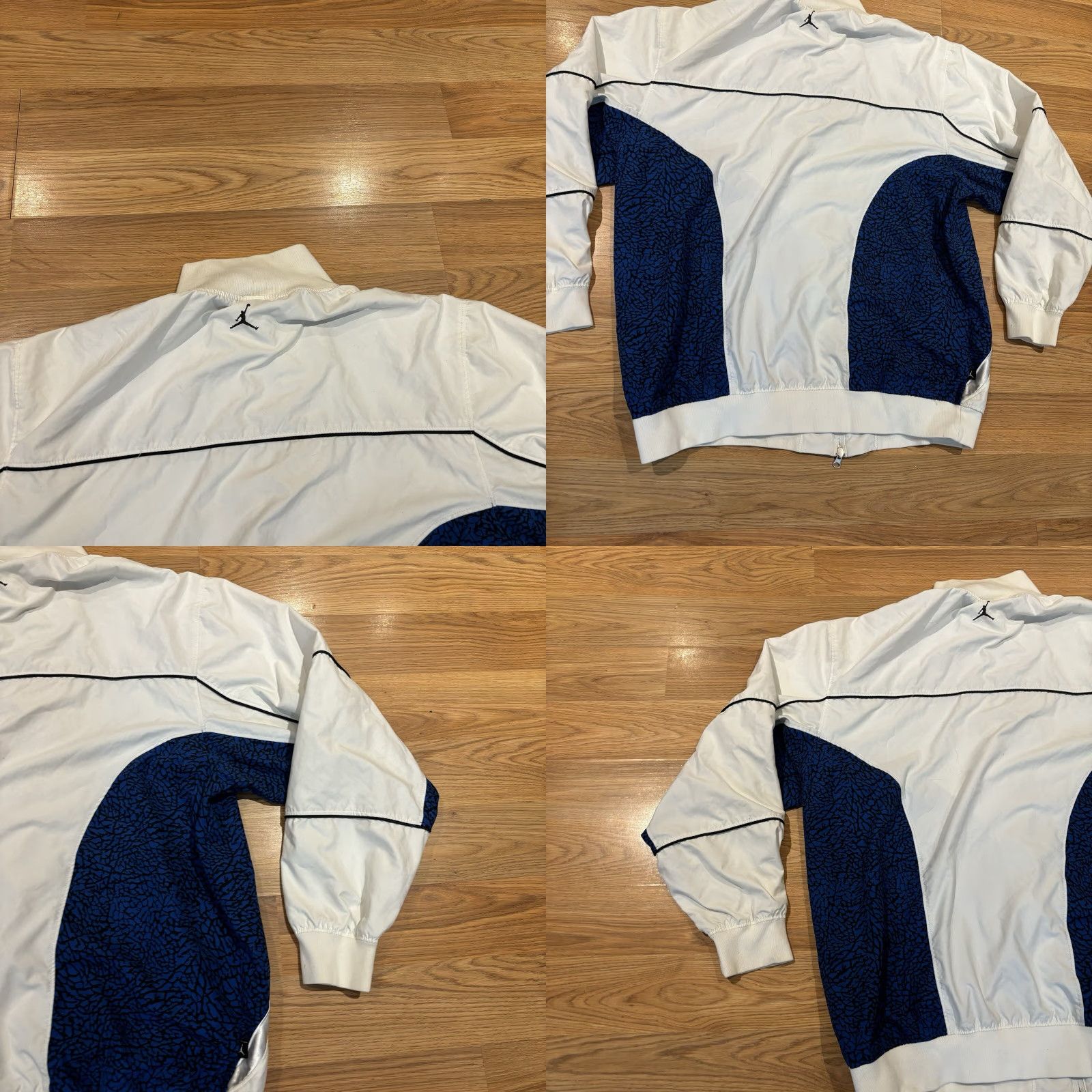 Nike Nike Air Jordan White Cement 3 Windbreaker Jacket Full Zip Blue Leopard Mens XL Size US XL / EU 56 / 4 - 9 Thumbnail