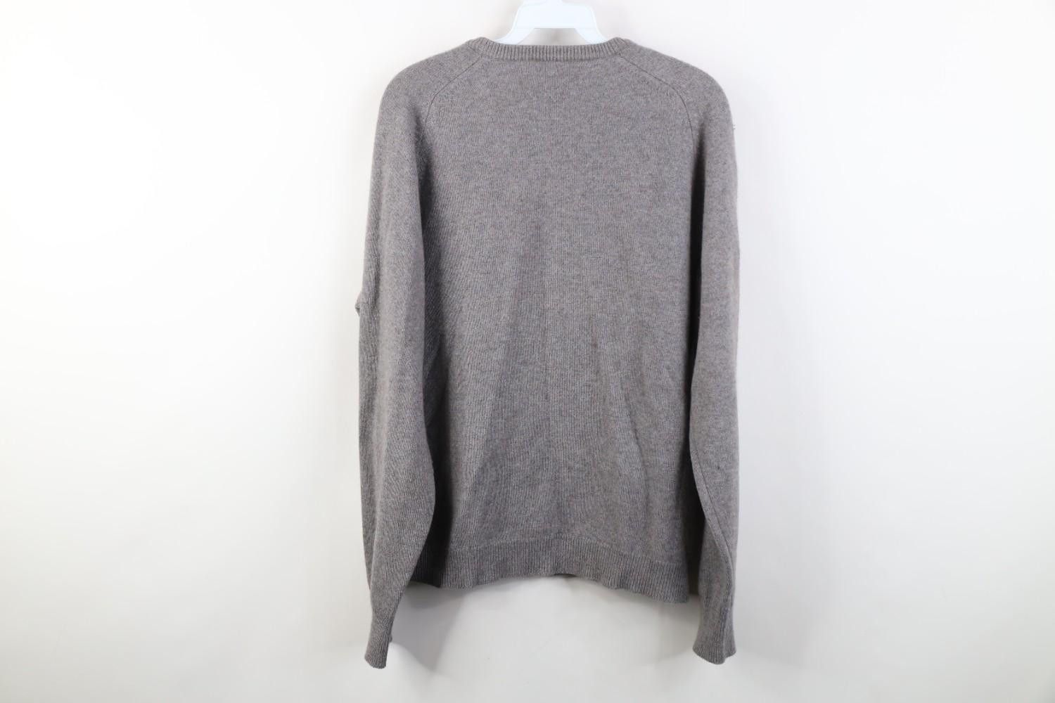 Vintage Vintage 70s Streetwear Knit V-Neck Sweater Heather Gray Size US L / EU 52-54 / 3 - 8 Thumbnail