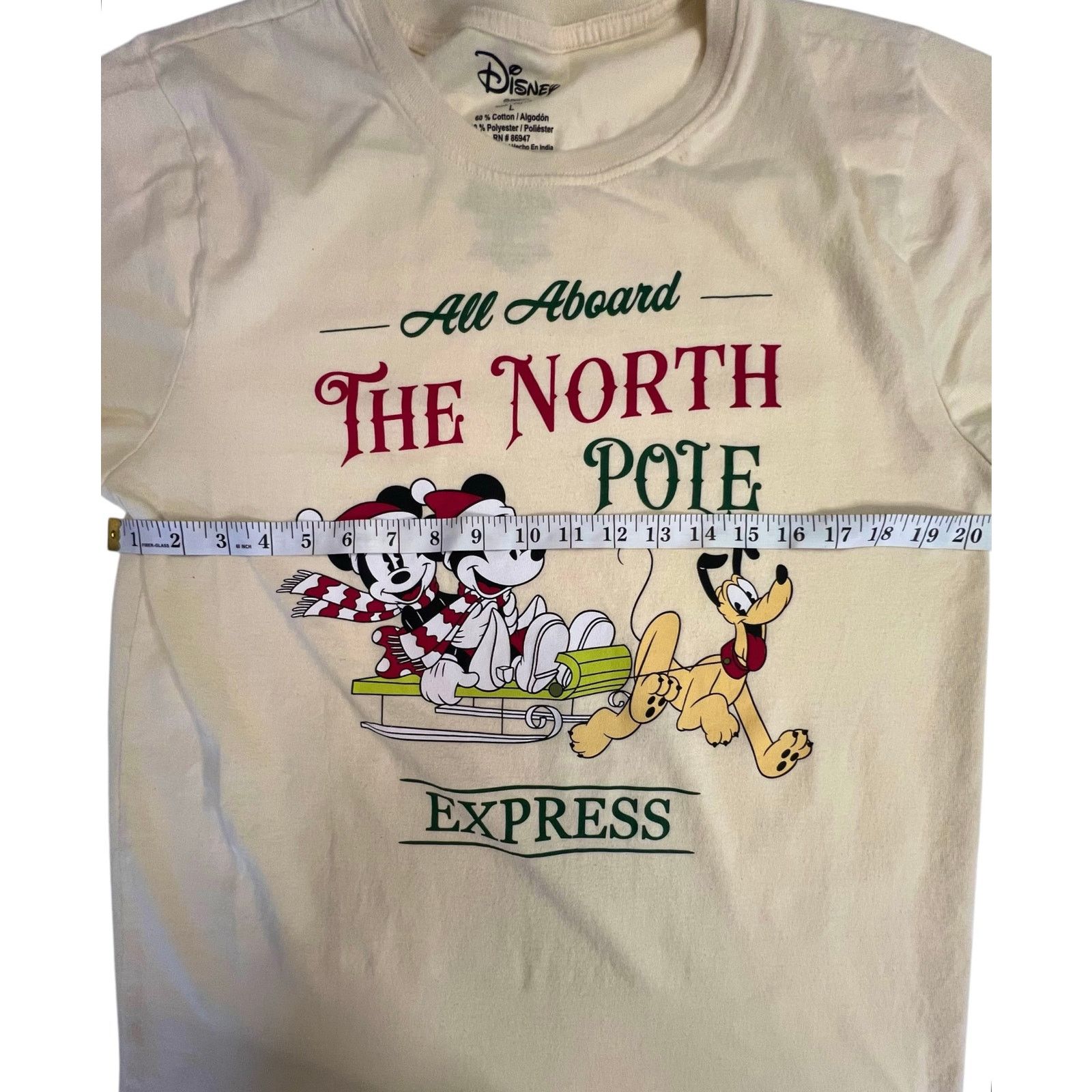 Disney Disney Mickey & Minnie Mouse North Pole Express XMAS T-Shirt Size US L / EU 52-54 / 3 - 8 Thumbnail