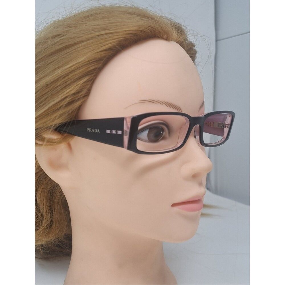 Prada NEW Prada Women's Eye Glasses Frames Rectangle Black Purple Size ONE SIZE - 3 Thumbnail