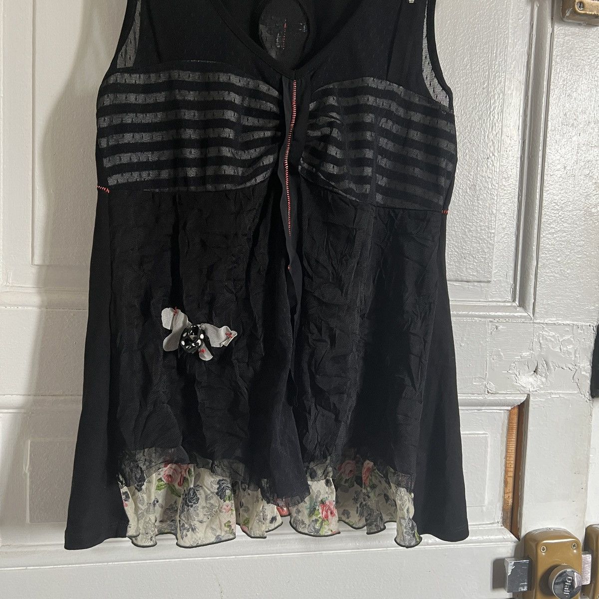 Japanese Brand × Vintage Y2K MESH DRESS TOP 2000s like jpg blouse copine cdg yohji Size XS / US 0-2 / IT 36-38 - 3 Thumbnail