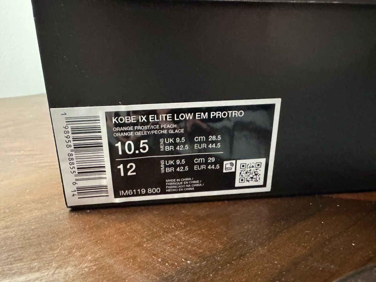 Nike Kobe 9 Elite Low EM Protro - WNBA Size US 10.5 / EU 43-44 - 8 Thumbnail
