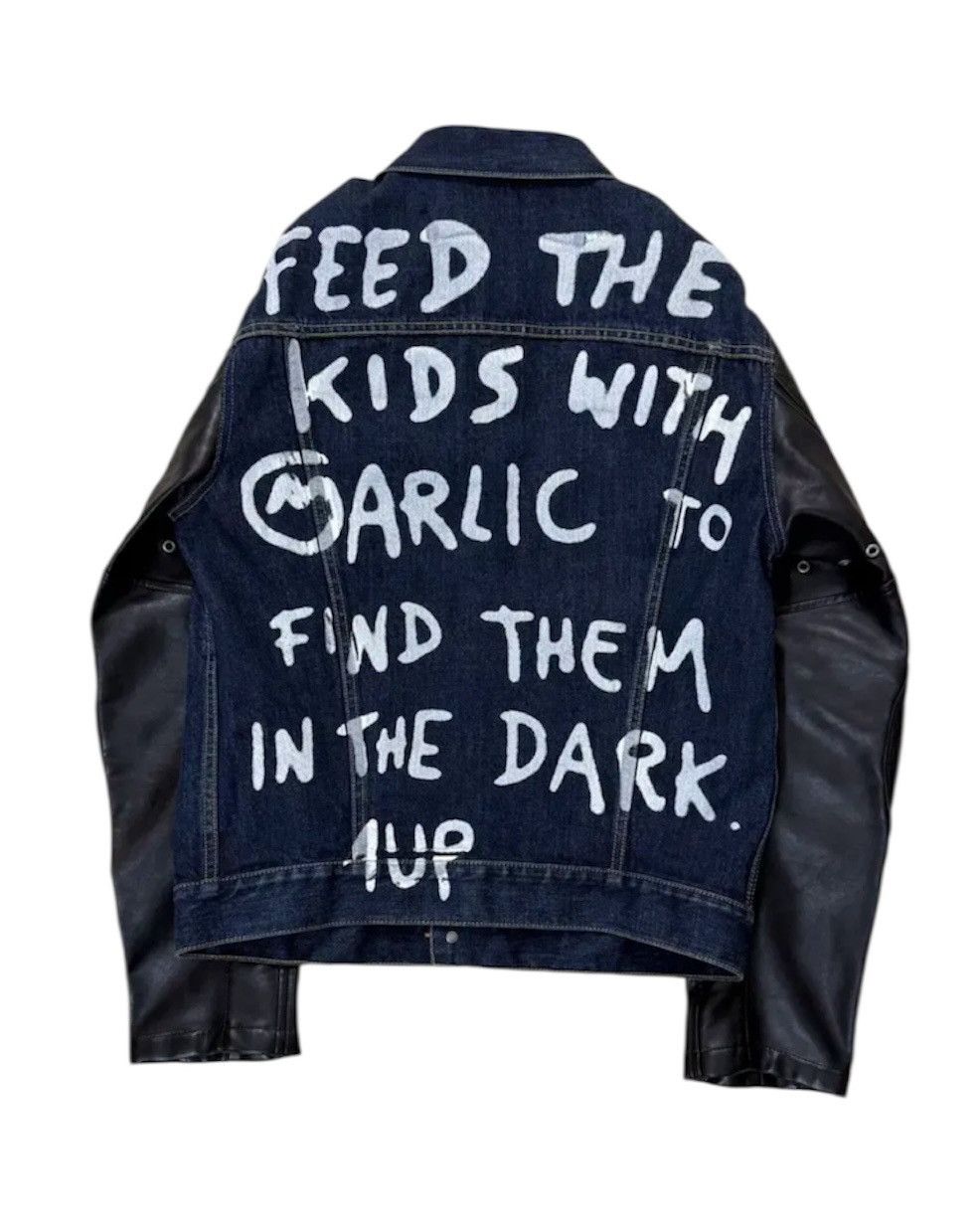 Junya Watanabe Junya Watanabe x Comme Des Garcons Leather Denim Jacket Size US M / EU 48-50 / 2 - 2 Thumbnail