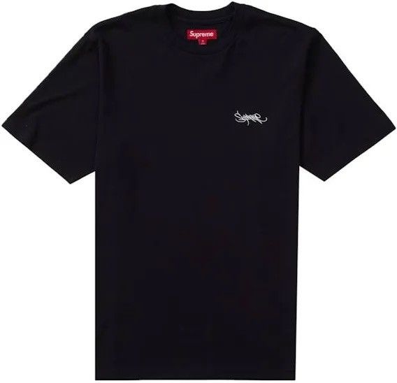 Supreme Supreme cursive washed handstyle Black tee shirt Size US M / EU 48-50 / 2 - 1 Thumbnail