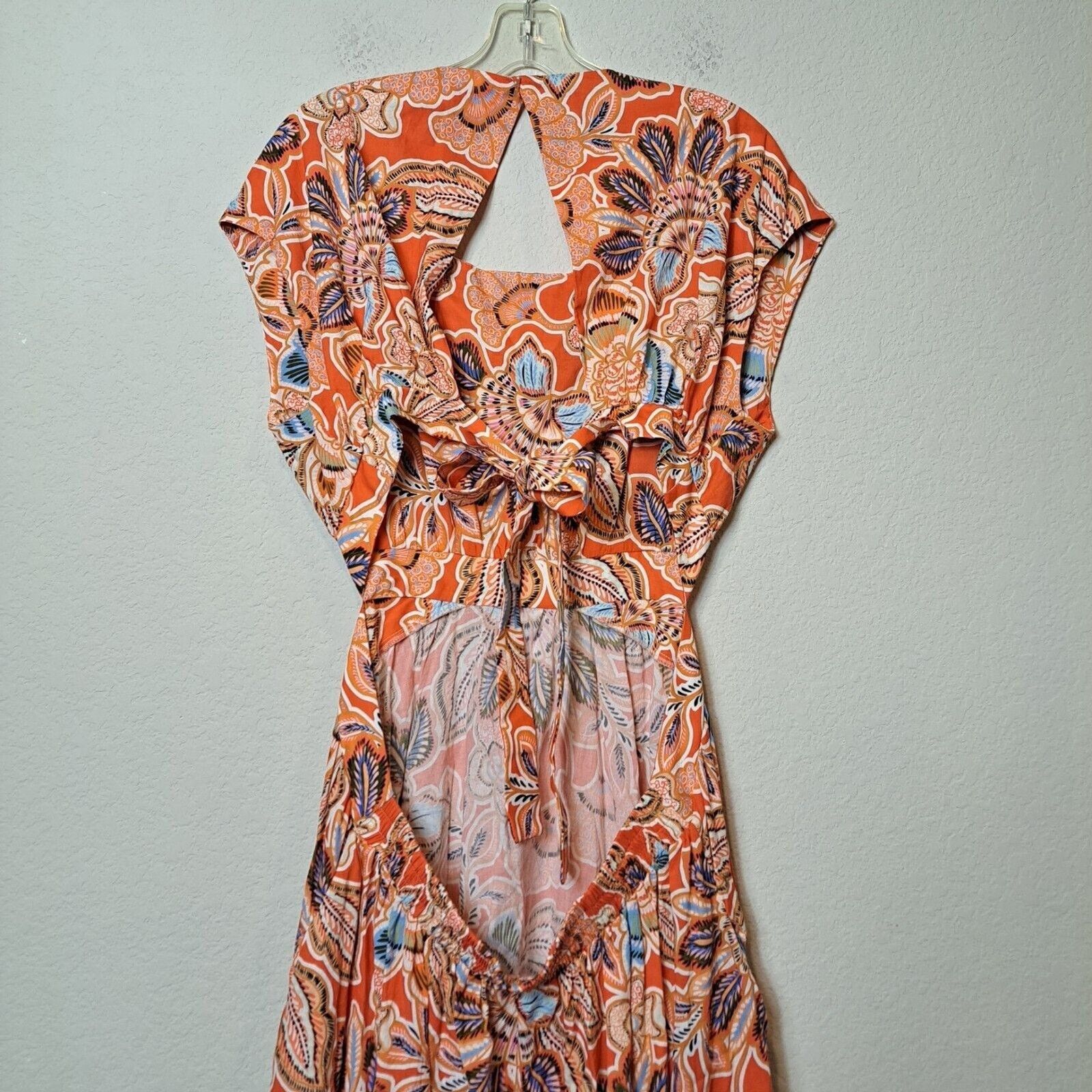 MISA Los Angeles MISA Los Angeles Dana Maxi Dress Tangerine Floral Backless L Size L / US 10 / IT 46 - 8 Thumbnail