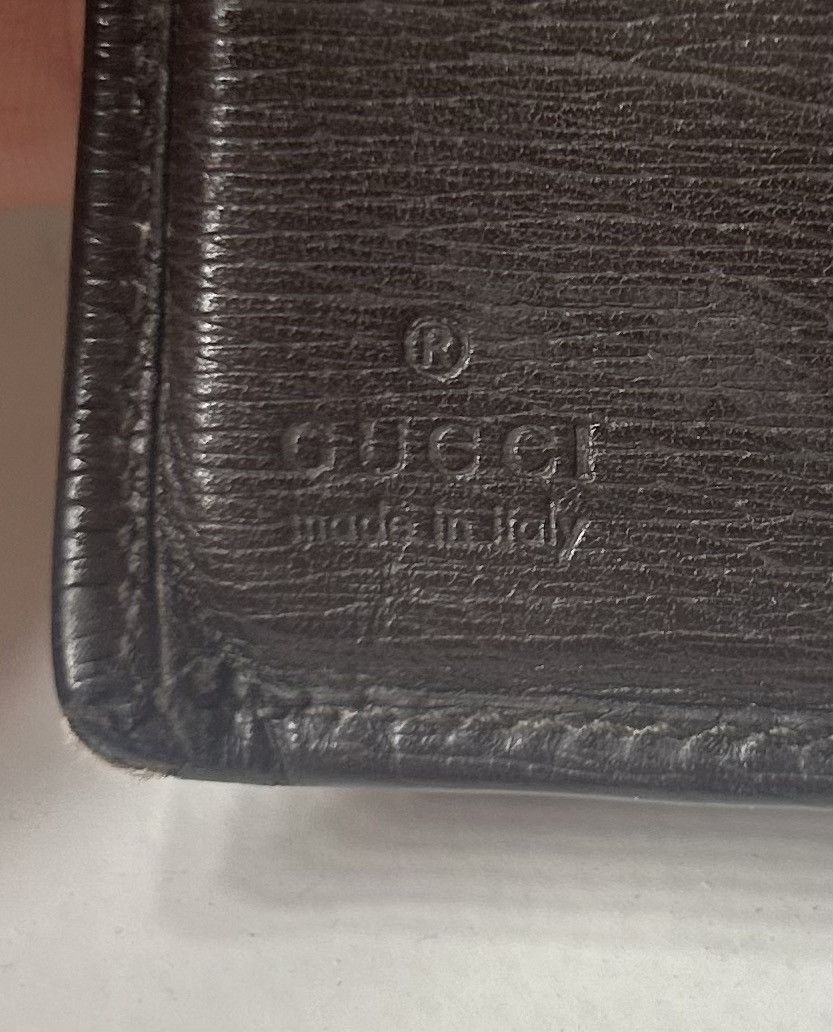 Gucci Vintage Gucci Dark Brown Leather G logo Bifold Size ONE SIZE - 4 Thumbnail