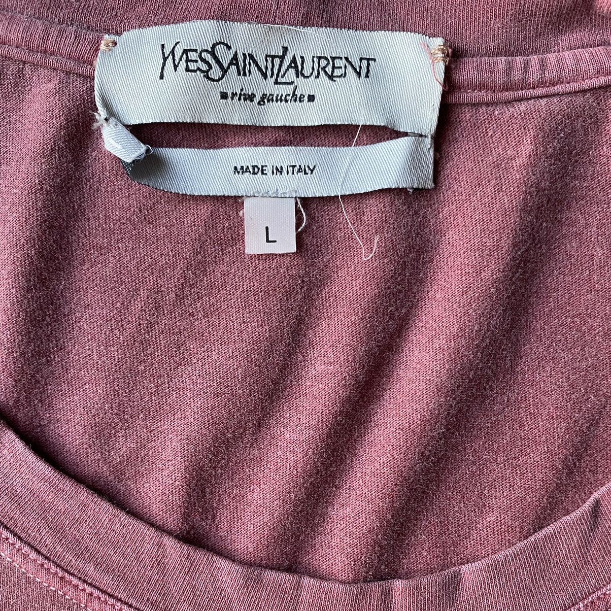 Tom Ford YSL Velour Logo Print T Shirt Size US S / EU 44-46 / 1 - 3 Thumbnail