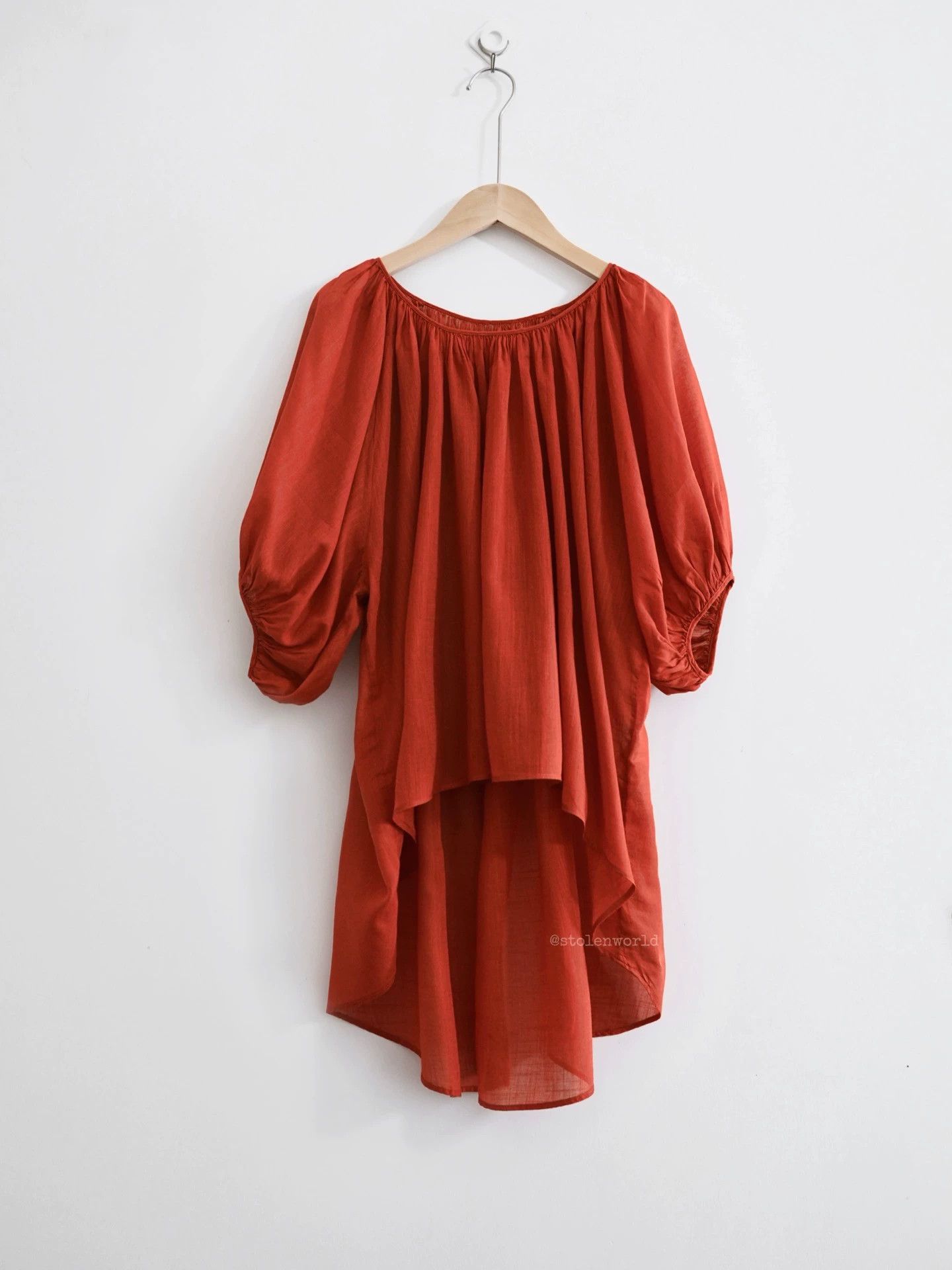 Kapital Kapital Vintage Rust Red Lantern Sleeve Blouse Women's Size S / US 4 / IT 40 - 5 Thumbnail