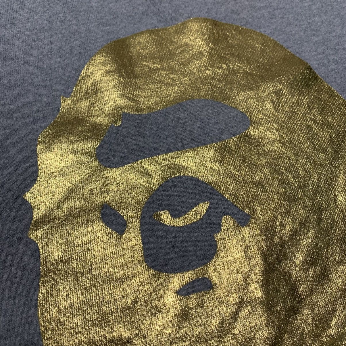 Bape Bape Large Gold By Bathing Ape Grey Sweater Sweatshirt Size US L / EU 52-54 / 3 - 4 Thumbnail
