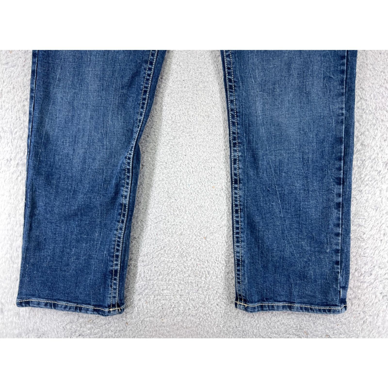 Vintage TK Axel Jeans Men 36 Blue Denim Cotton Blend Embroidered 5-Pocket Design Straight Relaxed 36x32 Size US 36 / EU 52 - 2 Thumbnail