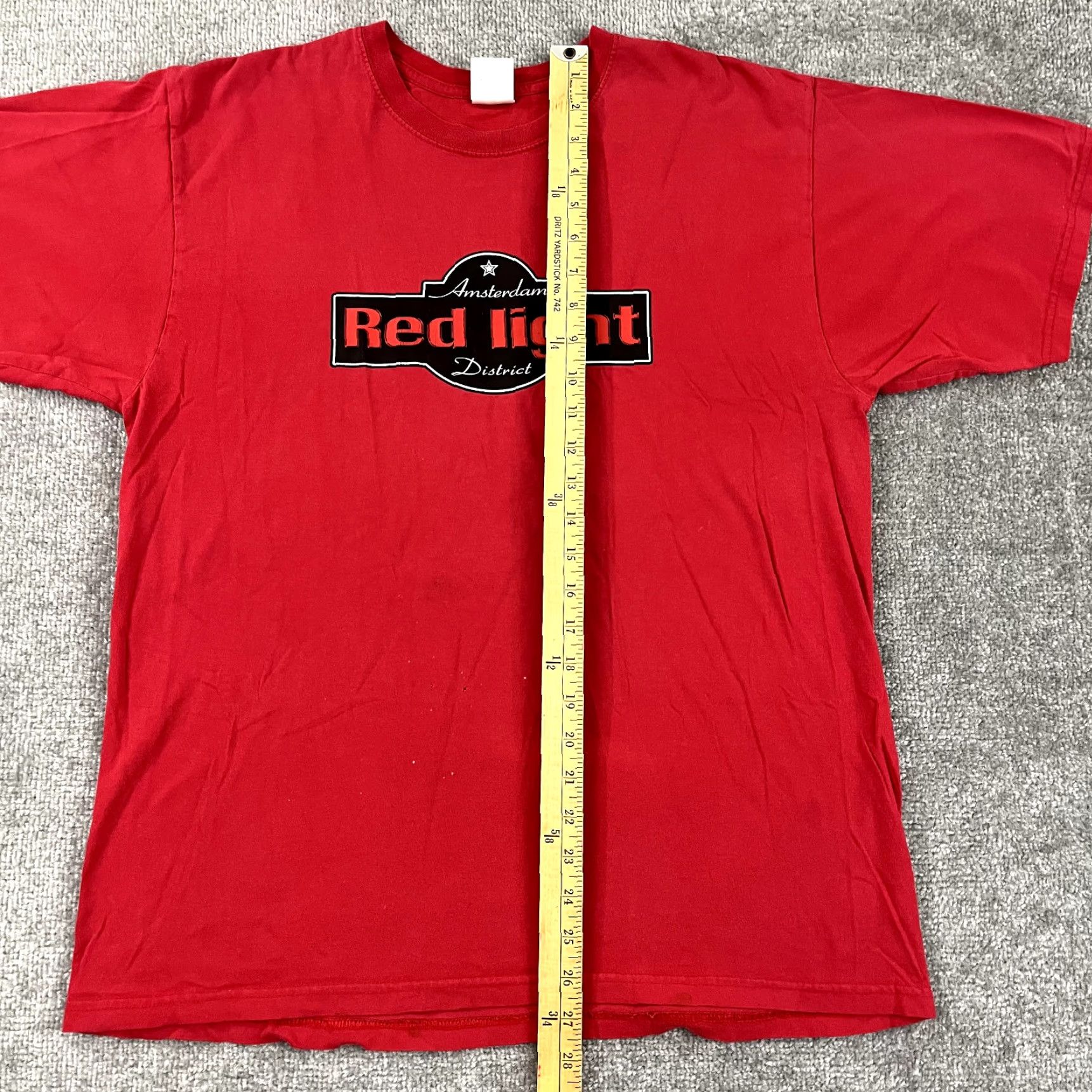 Jerzees AMSTERDAM Shirt Mens Large Red Light District Graphic Tee Ladies Girls S/S Size US L / EU 52-54 / 3 - 5 Thumbnail