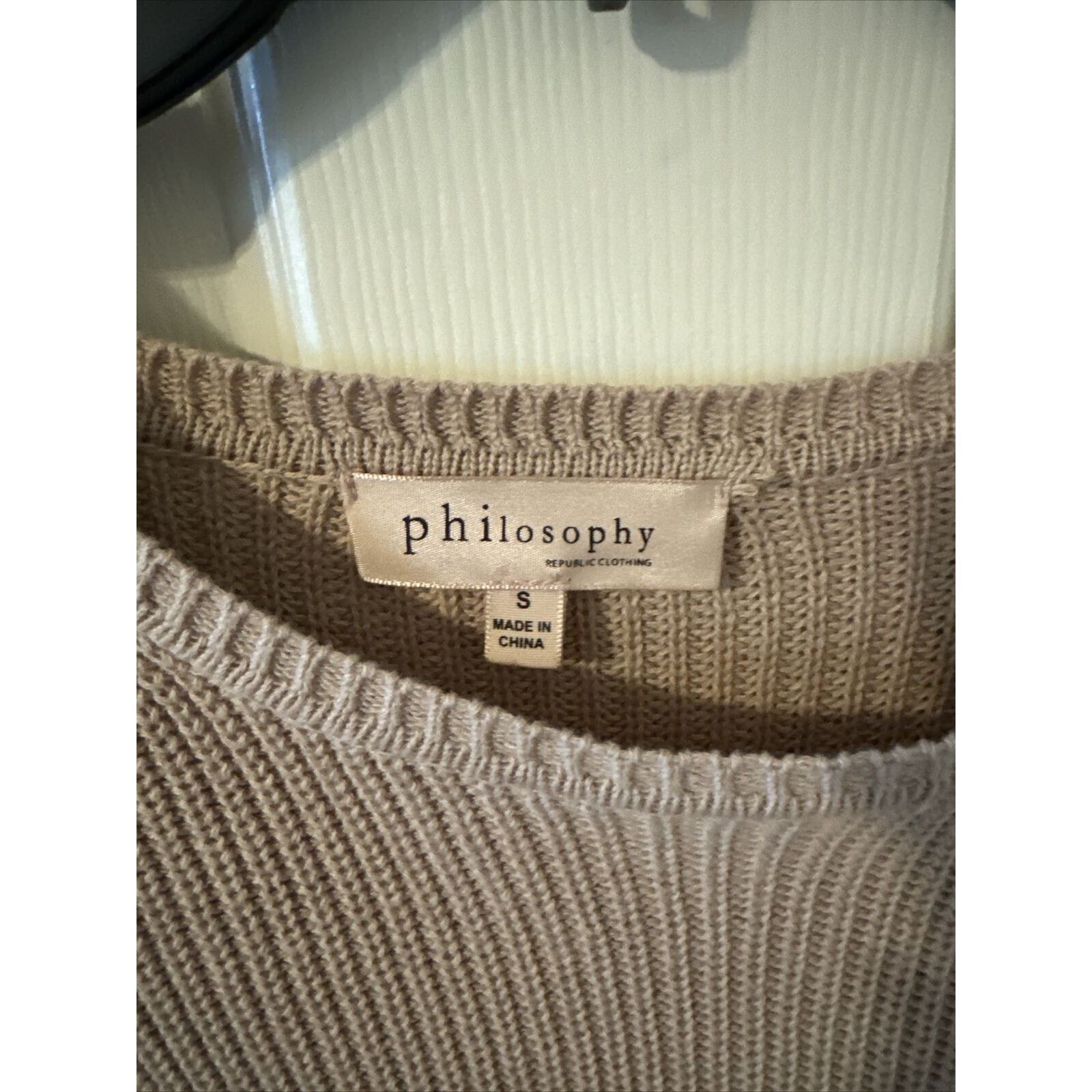 Other Philosophy Republic Women's Tan Herringbone Knit Sweater, S Size S / US 4 / IT 40 - 2 Thumbnail