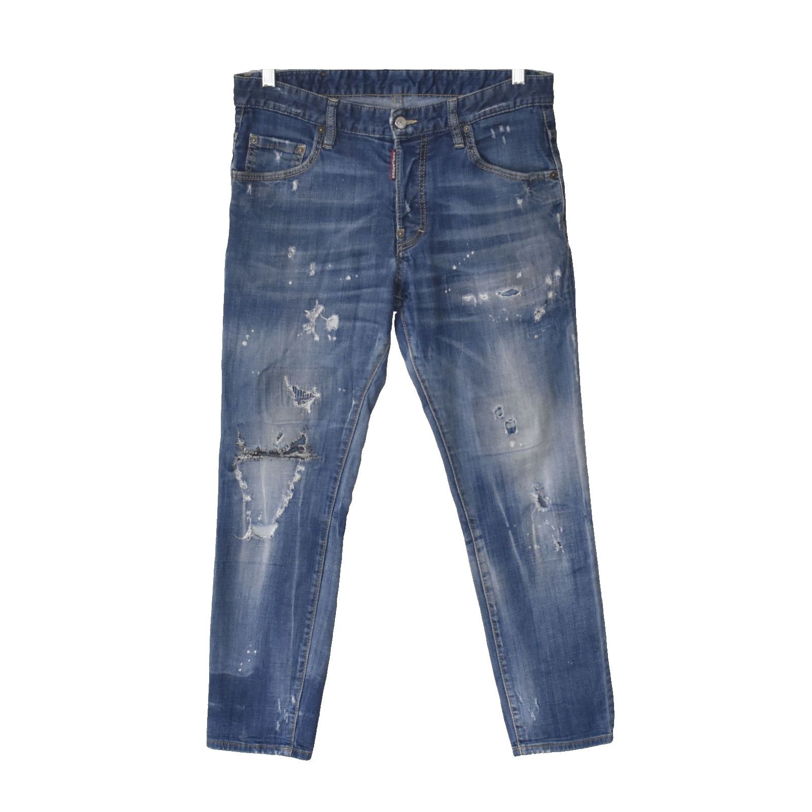 Dsquared2 DSQUARED2 Made In Italy Distressed Denim Skater Jeans Sz 48 Size US 32 / EU 48 - 1 Thumbnail