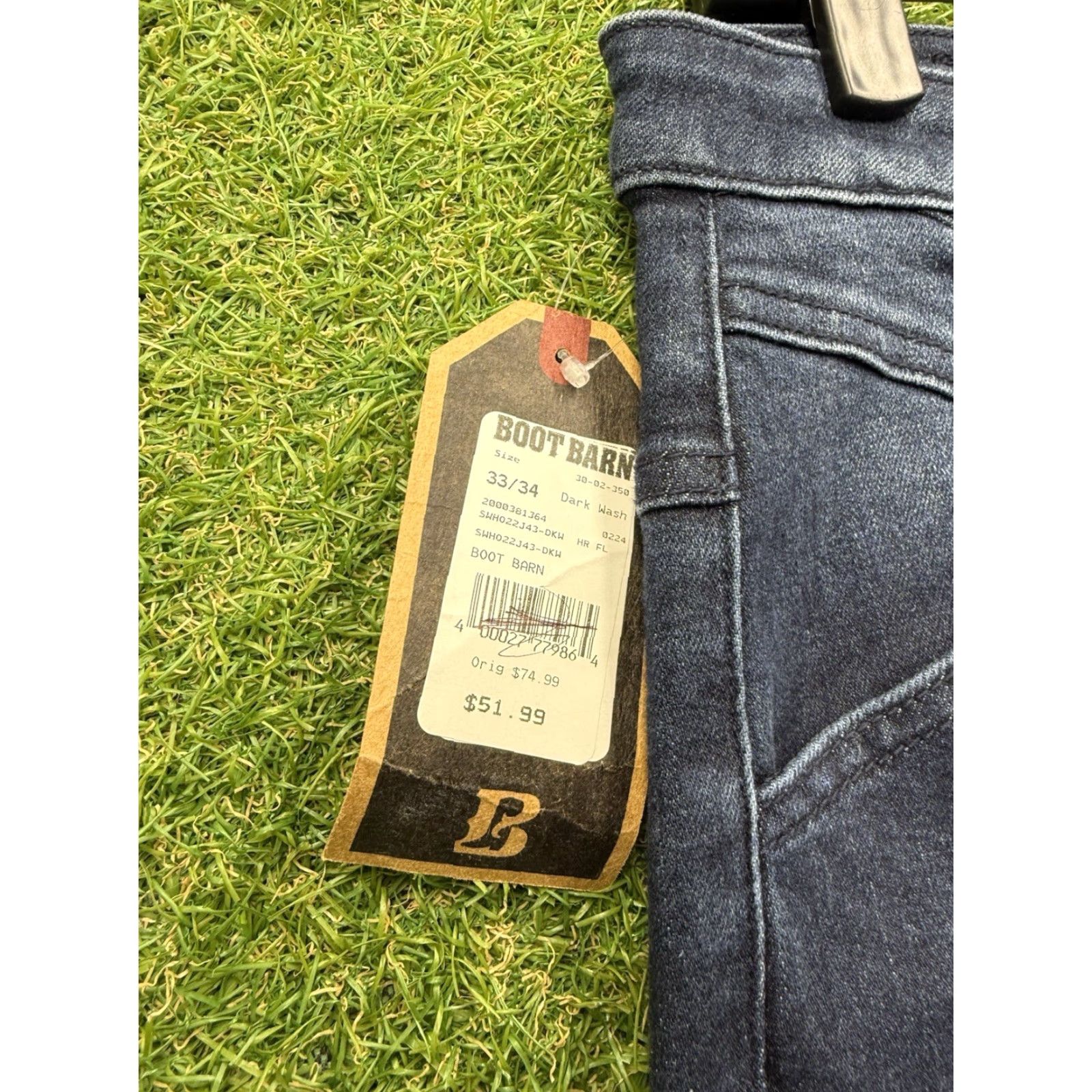 Vintage Shyanne Jeans Womens 33 Dark Wash Flared Cowgirl Western Workwear NWT 2000s Blue Size 24" / US 00 / IT 34 - 3 Thumbnail