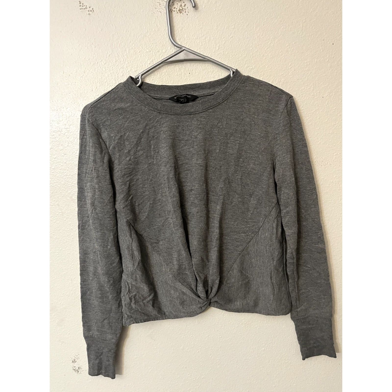 Banana Republic Banana Republic Oversized Grey Sweatshirt Size XS Knot Front Sweatshirt Women XS Gray Regular Knit Solid Size XS / US 0-2 / IT 36-38 - 2 Thumbnail