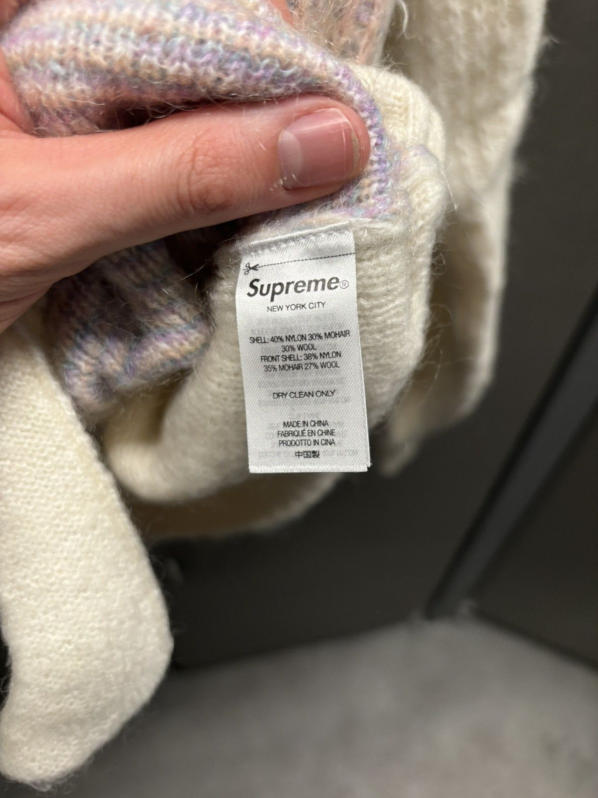 Supreme Supreme Brushed Grid Cardigan Size US L / EU 52-54 / 3 - 4 Thumbnail
