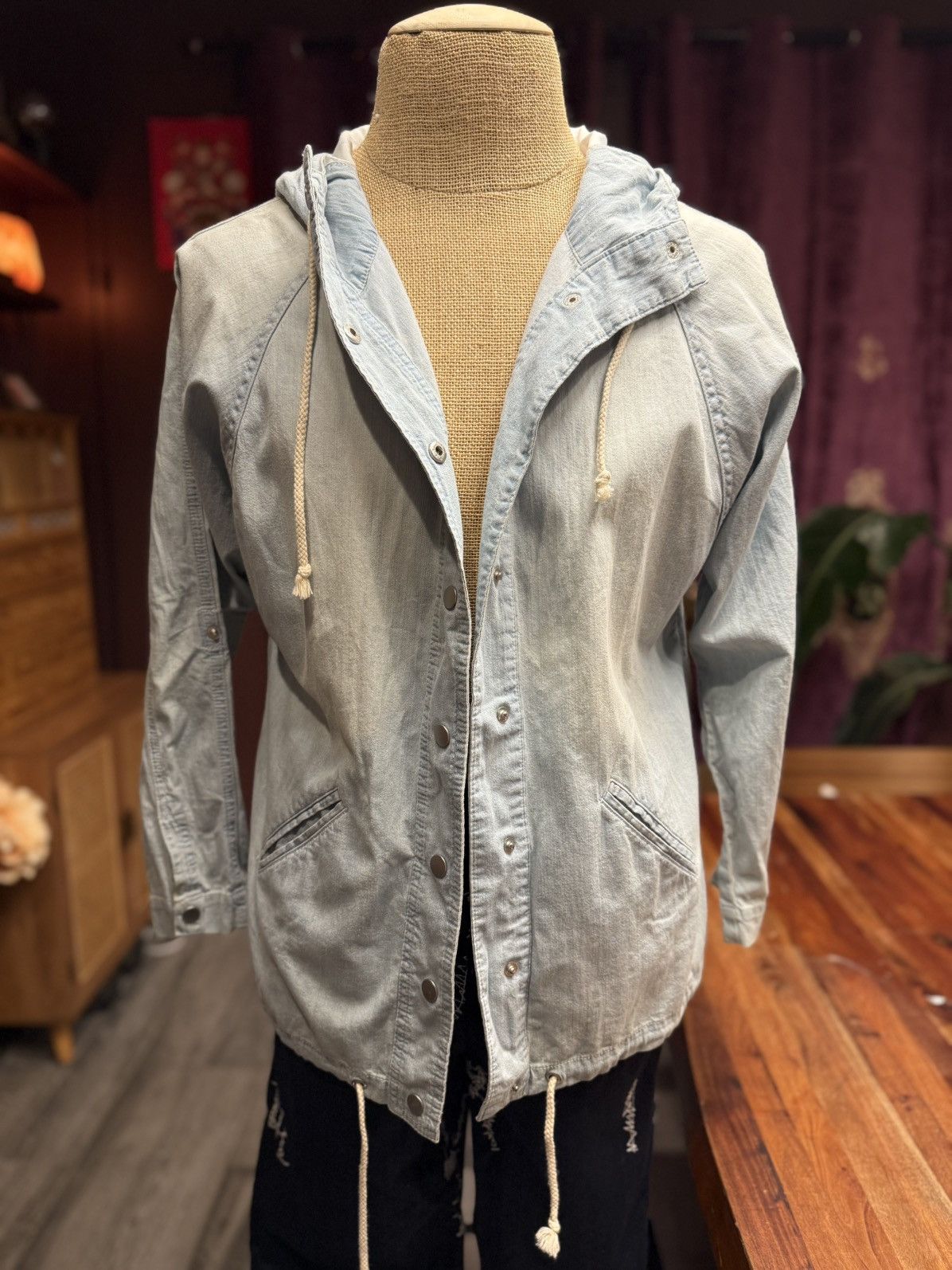 Other Lightweight Denim Hooded Jacket – Effortless Everyday Style Size US M / EU 48-50 / 2 - 2 Thumbnail