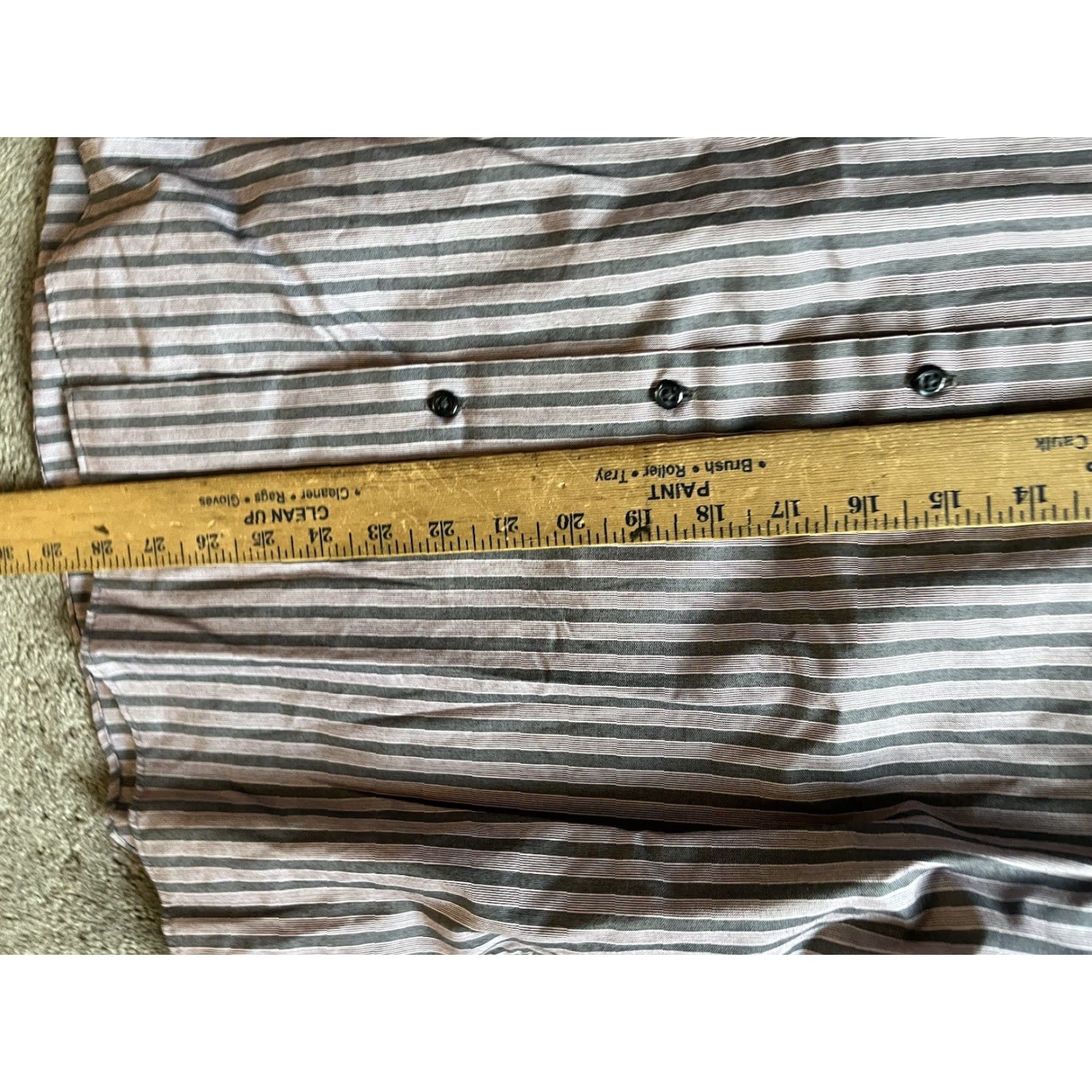 Dockers VINTAGE Dockers Shirt Men Button-Up Collared Long Sleeve Blue Stripe Non-Iron Wrinkle Resistant 15/15-1/2 32/33 M Size 40R - 5 Thumbnail