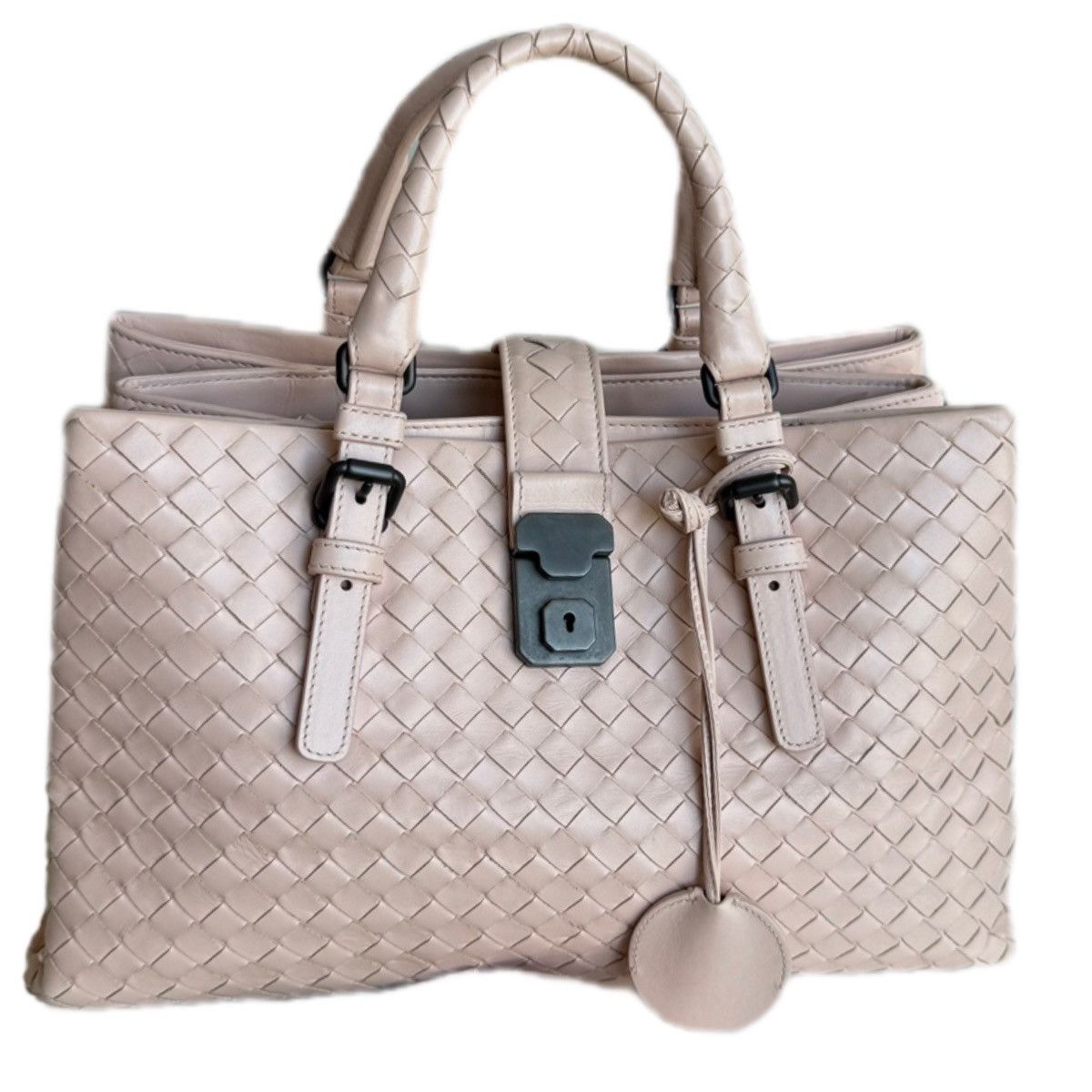 Bottega Veneta Bottega Veneta Intrecciato Nappa Small Roma Leather Tote Size ONE SIZE - 1 Thumbnail