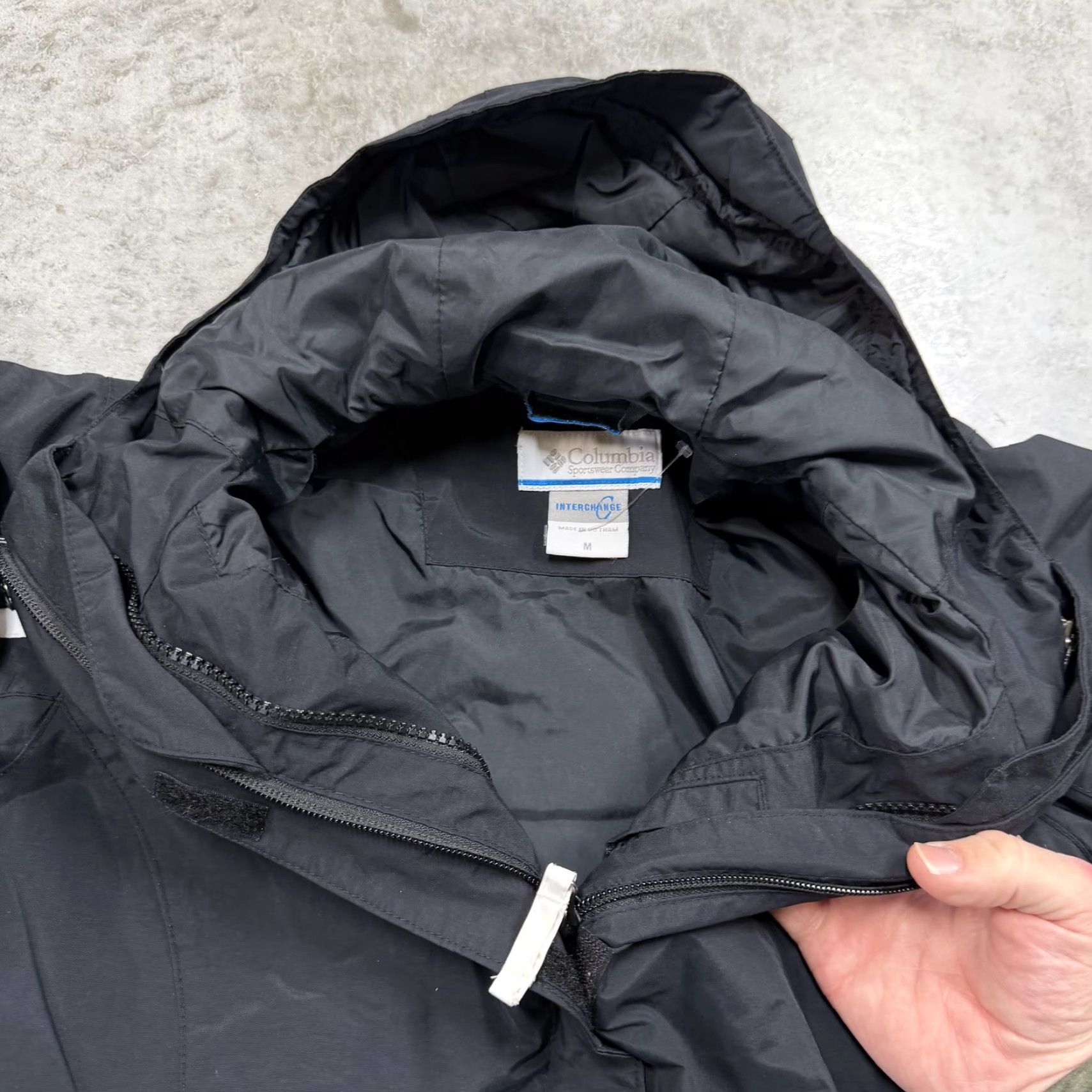Vintage Columbia Women’s Jacket Medium Black 3-in-1 Hooded Full Zip Interchange Outdoor Jacket Size M / US 6-8 / IT 42-44 - 5 Thumbnail