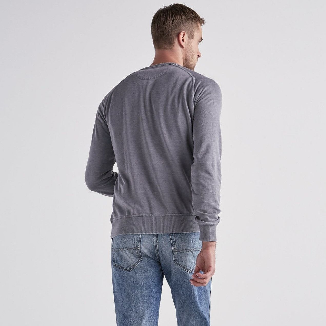 Lucky Brand LUCKY BRAND Grey Fender Skull Rock N Roll Burnout Sweatshirt Size US M / EU 48-50 / 2 - 3 Thumbnail