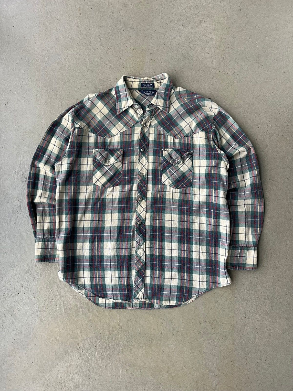 Japanese Brand Vintage Western Pearl Snap Flannel Size US XL / EU 56 / 4 - 1 Thumbnail