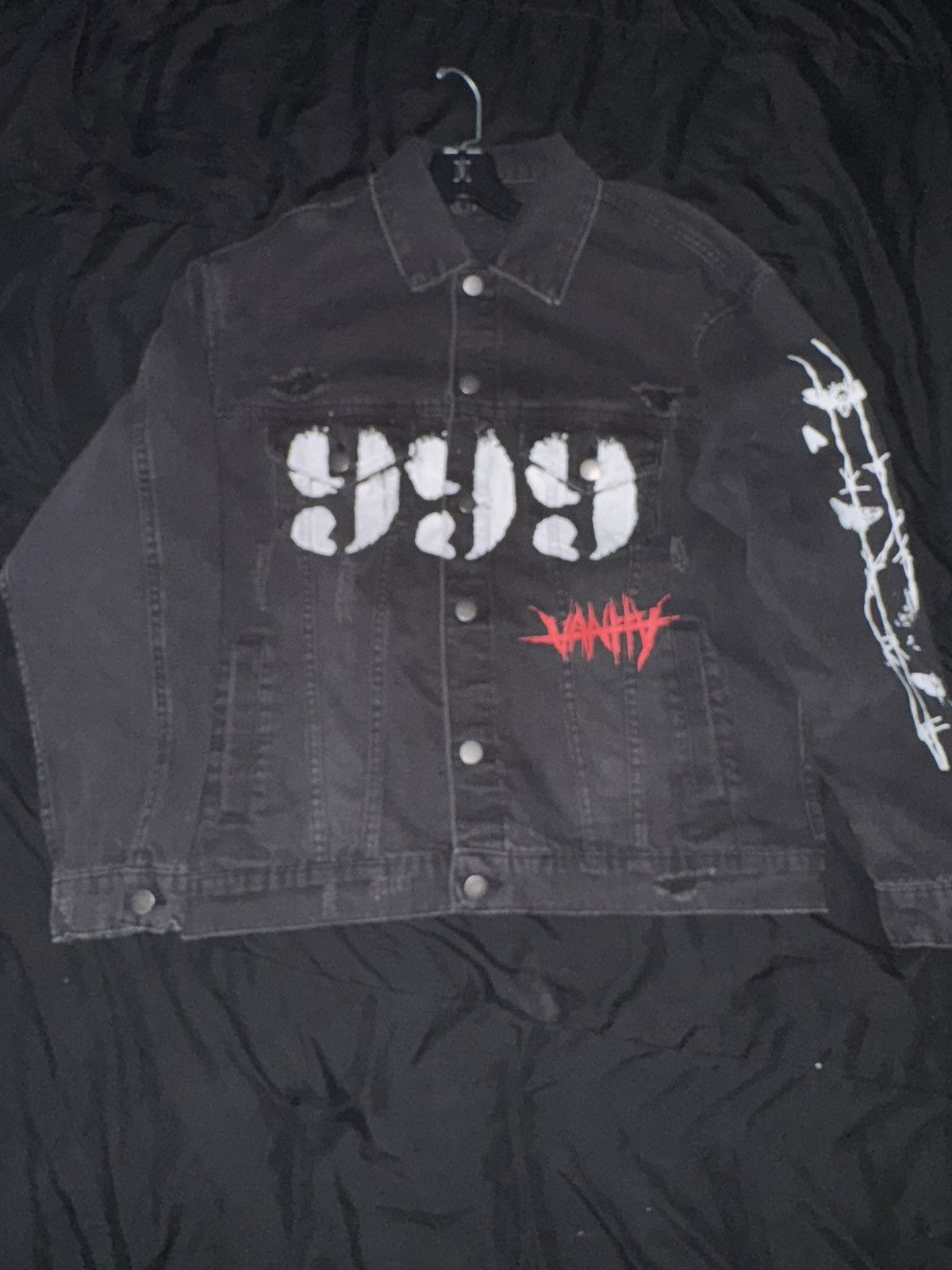 999 Club Juice wrld Black Denim Jacket with 999 print Size US S / EU 44-46 / 1 - 1 Thumbnail