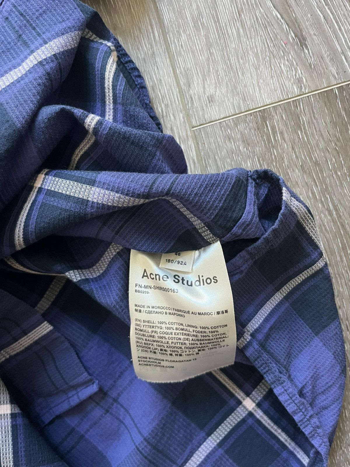 Acne Studios Acne Studios Shirt Mens Size 46 Blue Button Up Size US S / EU 44-46 / 1 - 6 Thumbnail