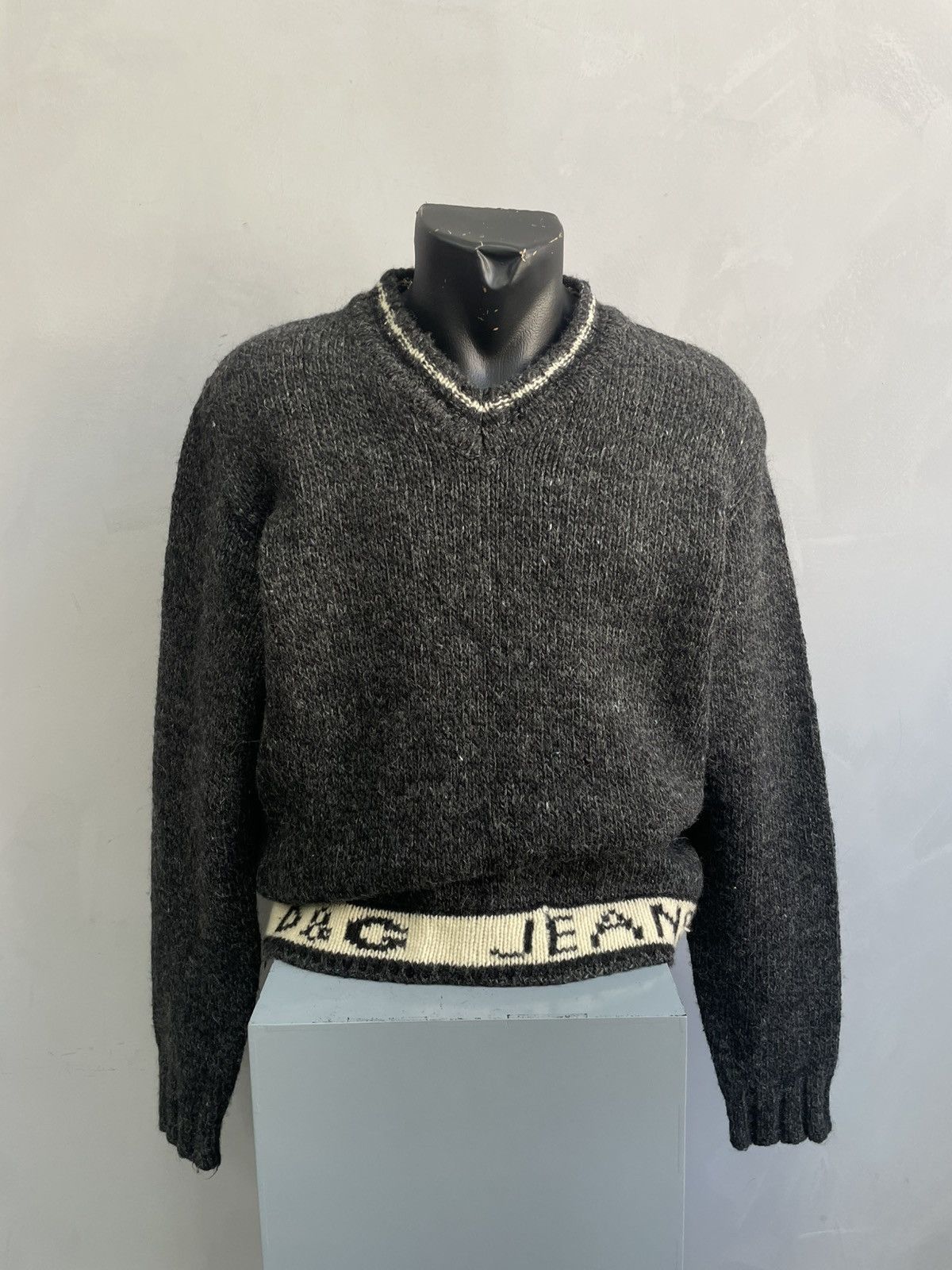 Dolce & Gabbana Rare wool Dolce gabbana big logo sweater y2k japanese Size US XL / EU 56 / 4 - 1 Thumbnail