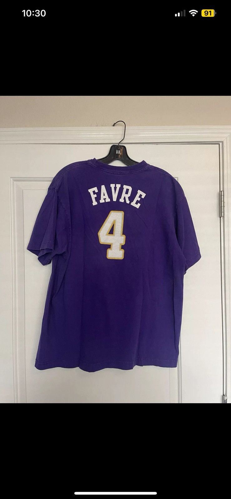 Reebok × Vintage Reebok Brett Favre Minnesota Vikings Jersey T Shirt Size US L / EU 52-54 / 3 - 4 Thumbnail