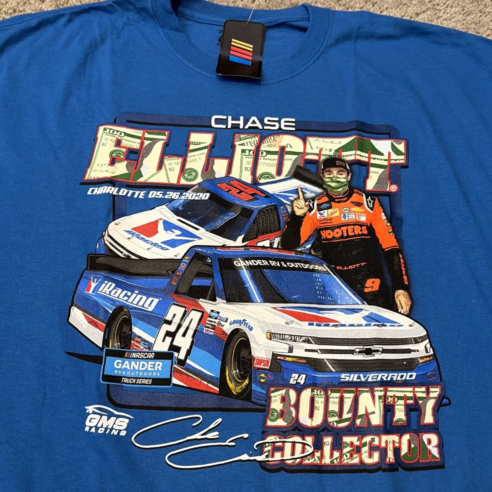 NASCAR Chase Elliott Bounty Collector NASCAR Racing 2020 T-Shirt Blue 2XL Mens NWT Size US XXL / EU 58 / 5 - 3 Thumbnail