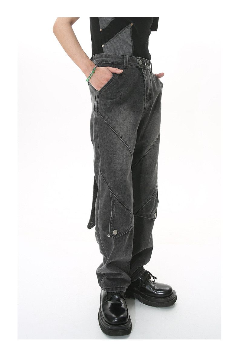 Japanese Brand × Jean Vintage motorcycle heavy-duty patchwork cargo jeans Size US 32 / EU 48 - 2 Thumbnail