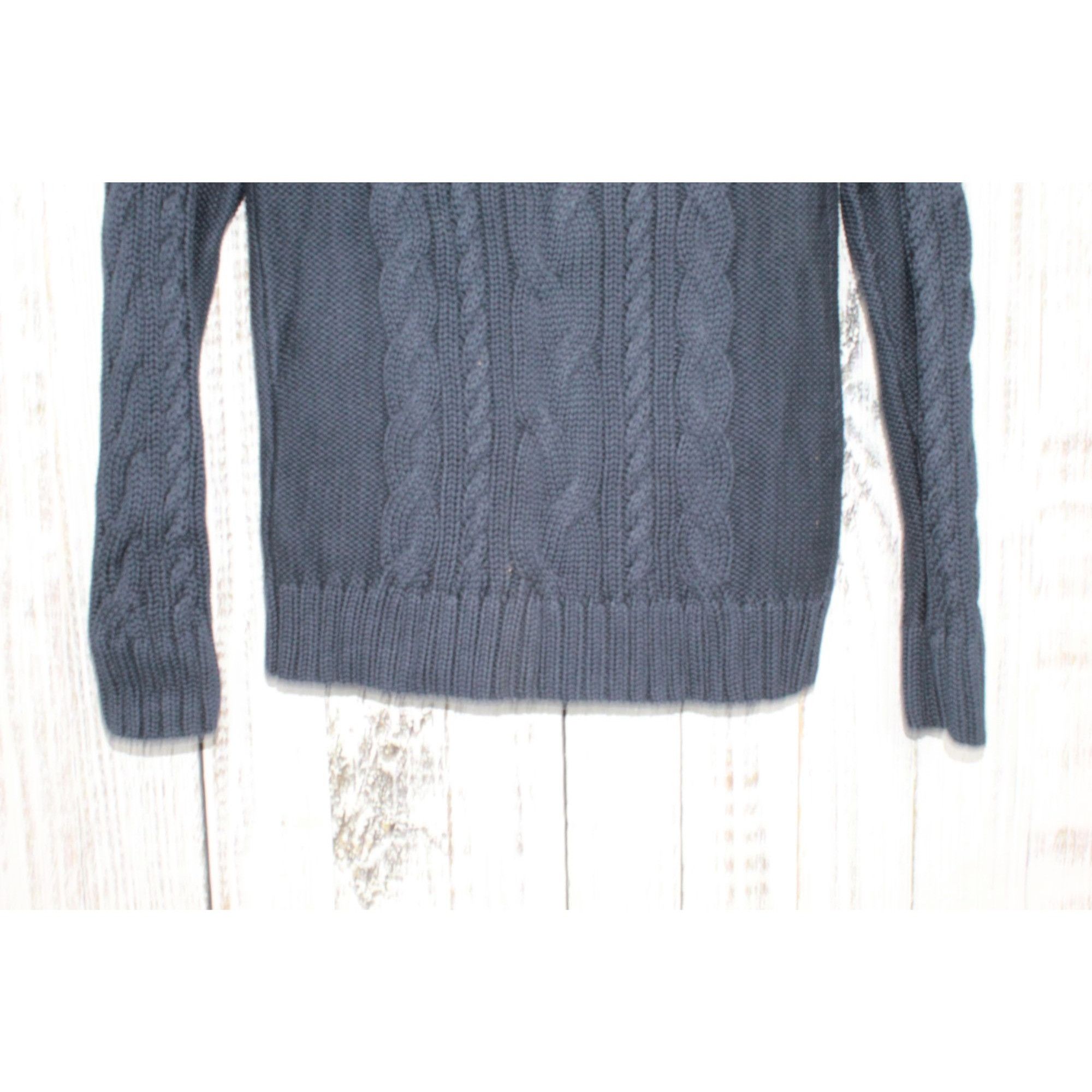 L.L. Bean LL Bean Women's Double L Cable Sweater Zip Cardigan Blue Siz Size S / US 4 / IT 40 - 8 Thumbnail