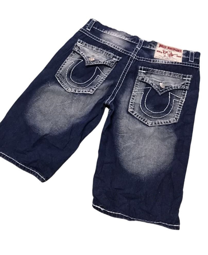 True Religion Vtg True Religion Joey Super T Distressed Short Baggy Jeans Size US 38 / EU 54 - 9 Thumbnail