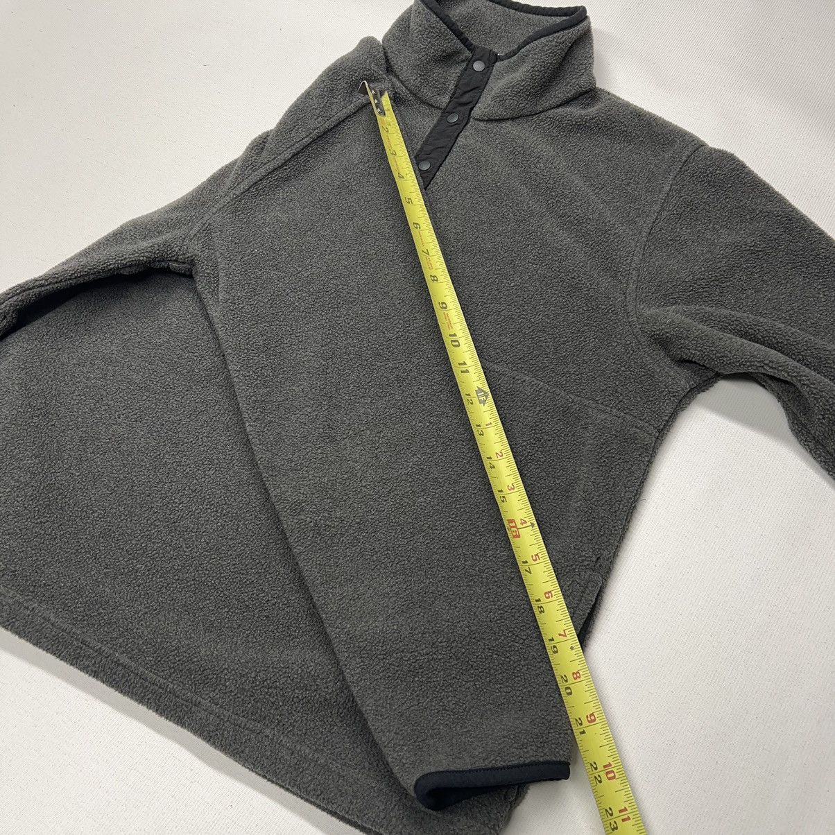 L.L. Bean × Vintage VTG LL Bean Sweater Grey Fleece Pullover Polartec Snap Retro Size S / US 4 / IT 40 - 22 Thumbnail
