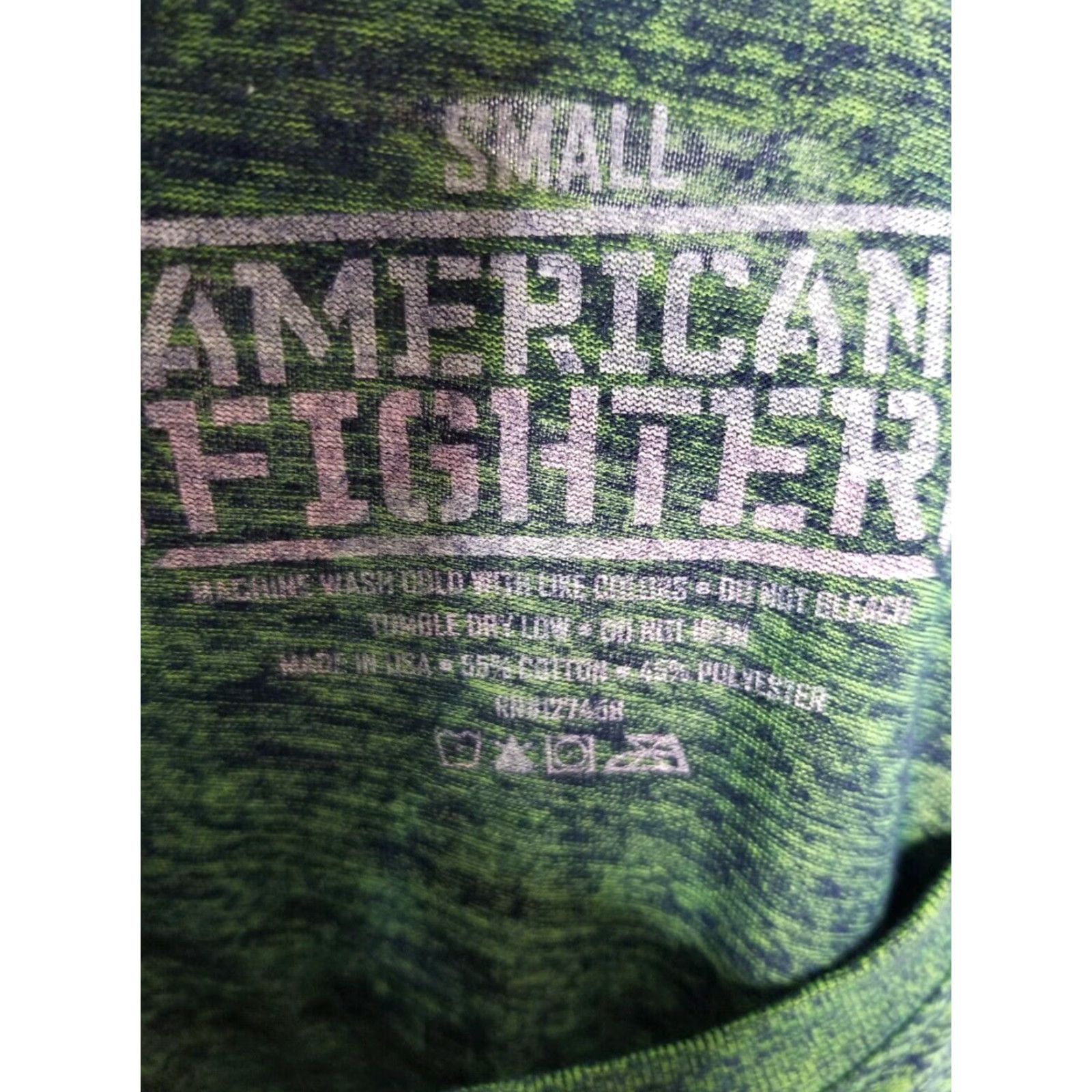 Vintage American Fighter Shirt Adult S Green Buckle Premium Training Division Logo Graphic Print Mens Size US S / EU 44-46 / 1 - 3 Thumbnail