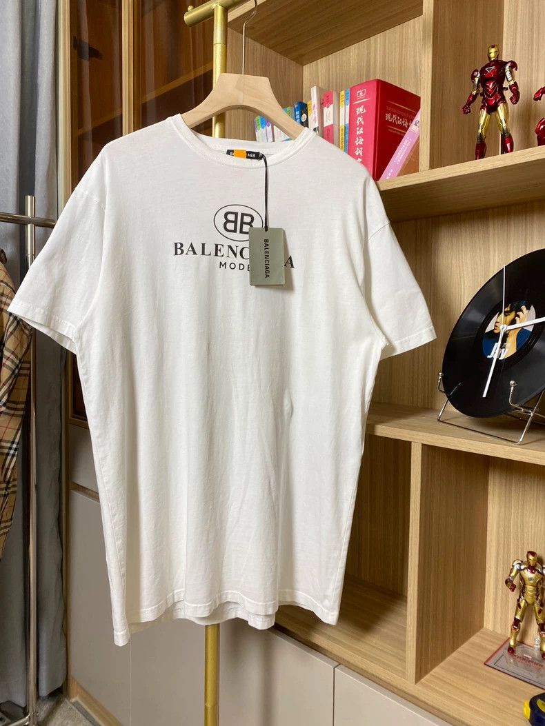 Balenciaga Balenciaga Double B Logo Short Sleeve Tee - dmc Size US XXS / EU 40 - 1 Thumbnail