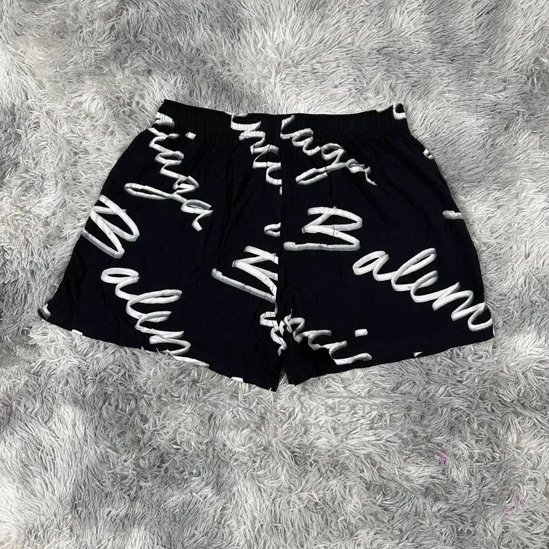 Balenciaga Balenciaga Allover Letter Print and Bullet Logo Boardshort Size US 36 / EU 52 - 2 Thumbnail