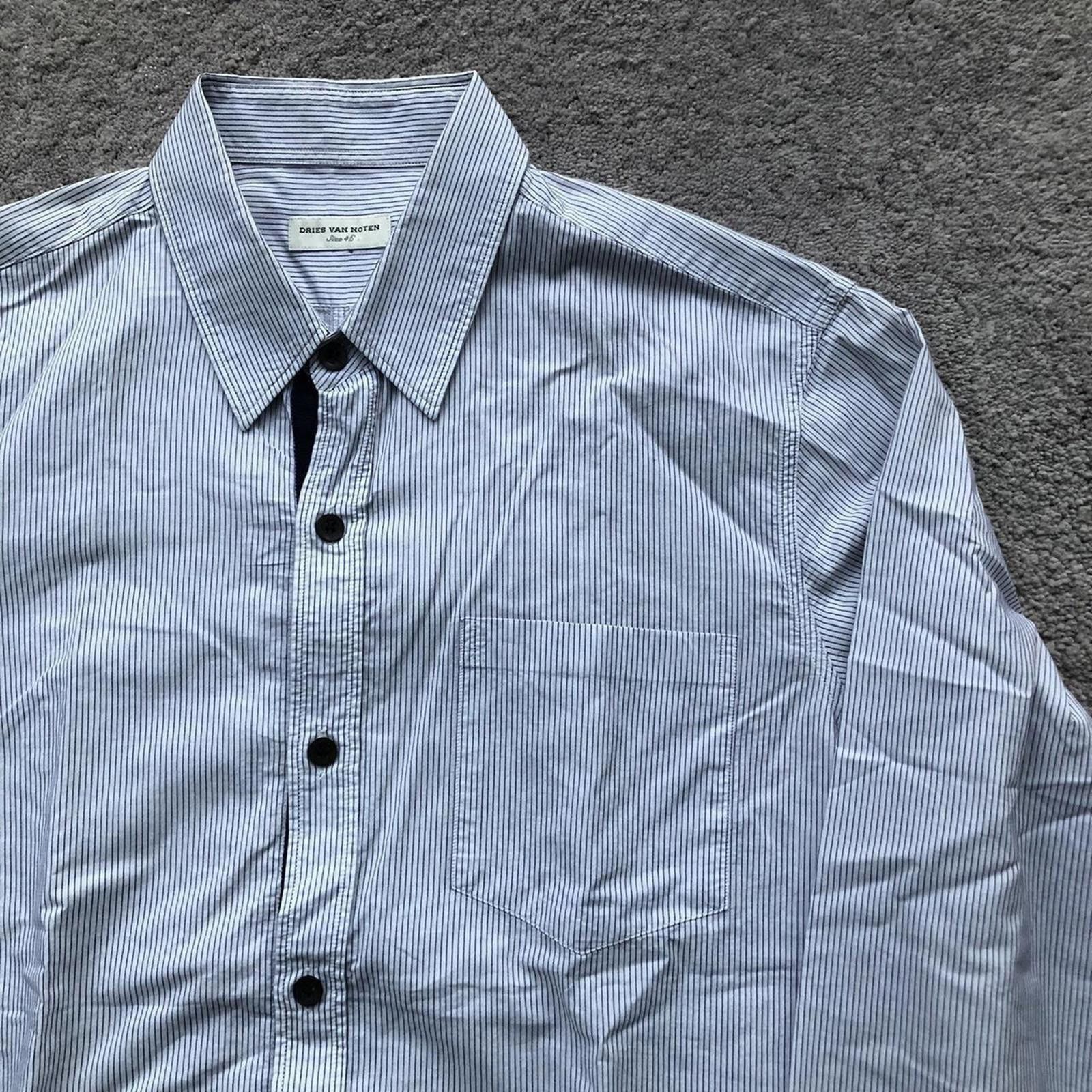Dries Van Noten Dries Van Noten Pinstriped Button Up Shirt Size US M / EU 48-50 / 2 - 2 Thumbnail