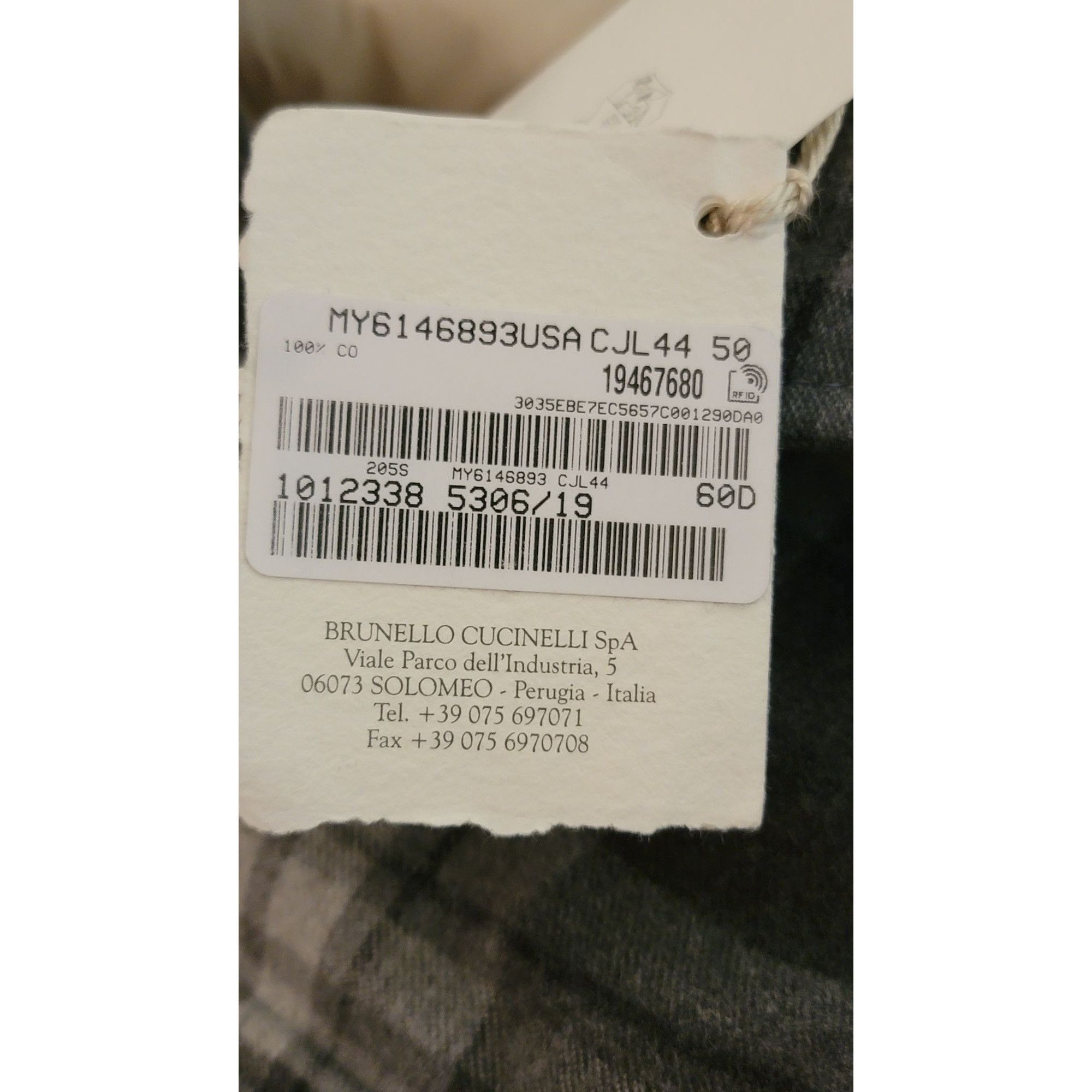 Brunello Cucinelli plaid-check padded jacket - Men's Size 50