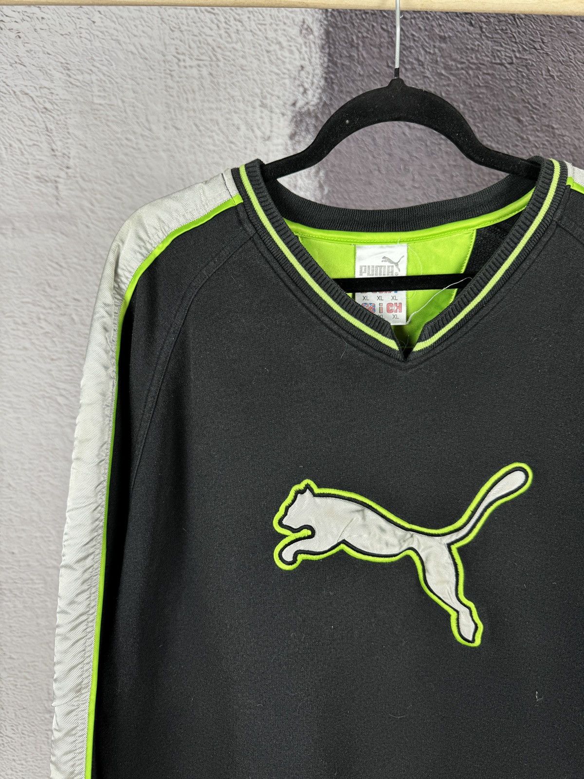 Puma Puma vintage 90s big logo stripes sweatshirt Size US XL / EU 56 / 4 - 3 Thumbnail