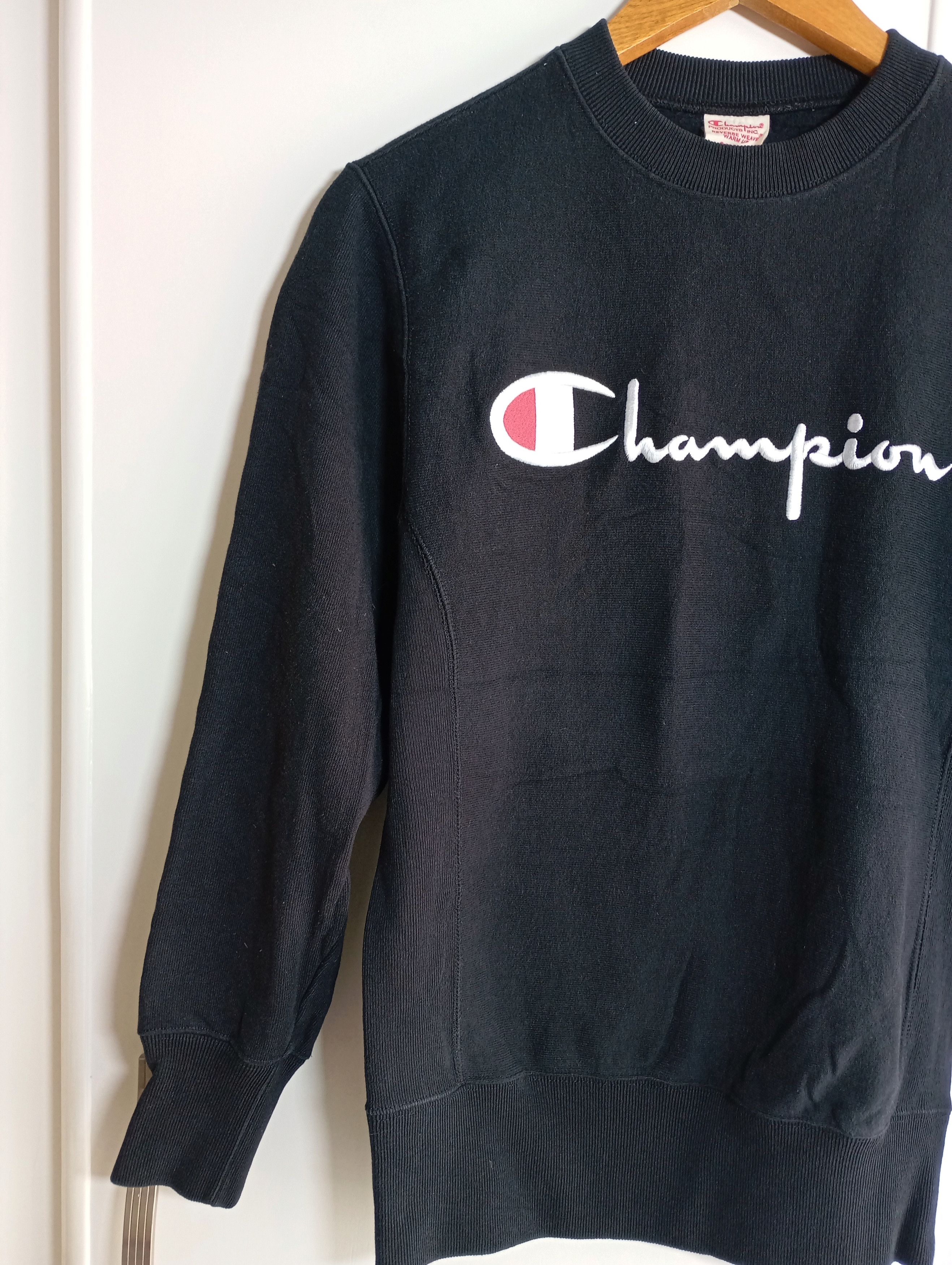 Champion × Vintage Vintage Champion Sweatshirt Double Logo y2k 90s Size S / US 4 / IT 40 - 4 Thumbnail