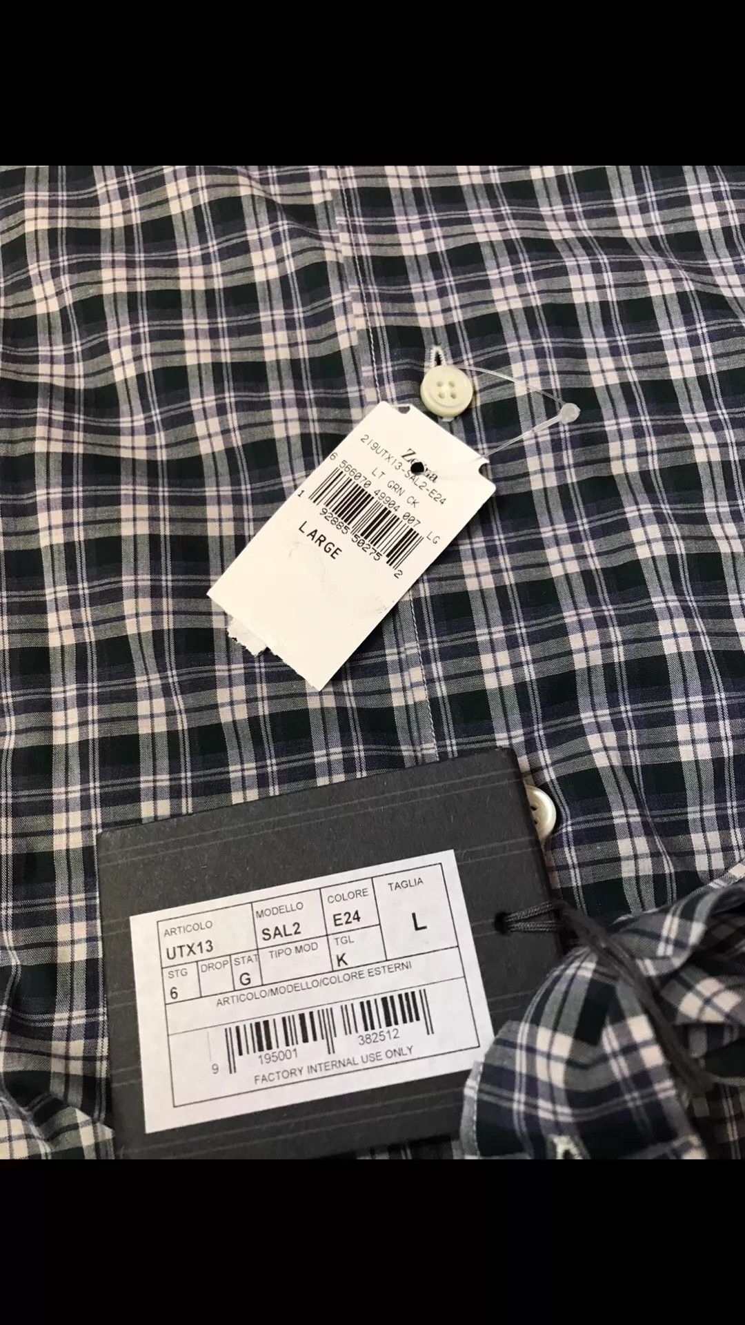 Ermenegildo Zegna Zegna Main Line Cotton Color Block Plaid Shirt L Size US L / EU 52-54 / 3 - 6 Thumbnail