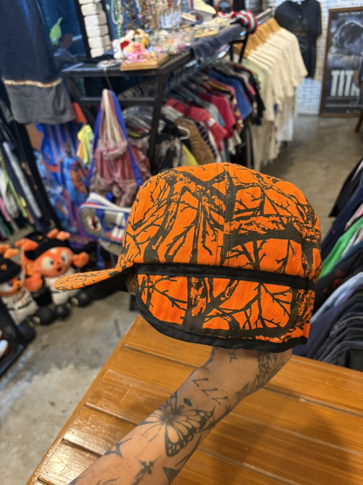Cabelas Cabela’s Blaze Orange Camo Hunting Cap Size ONE SIZE - 3 Thumbnail